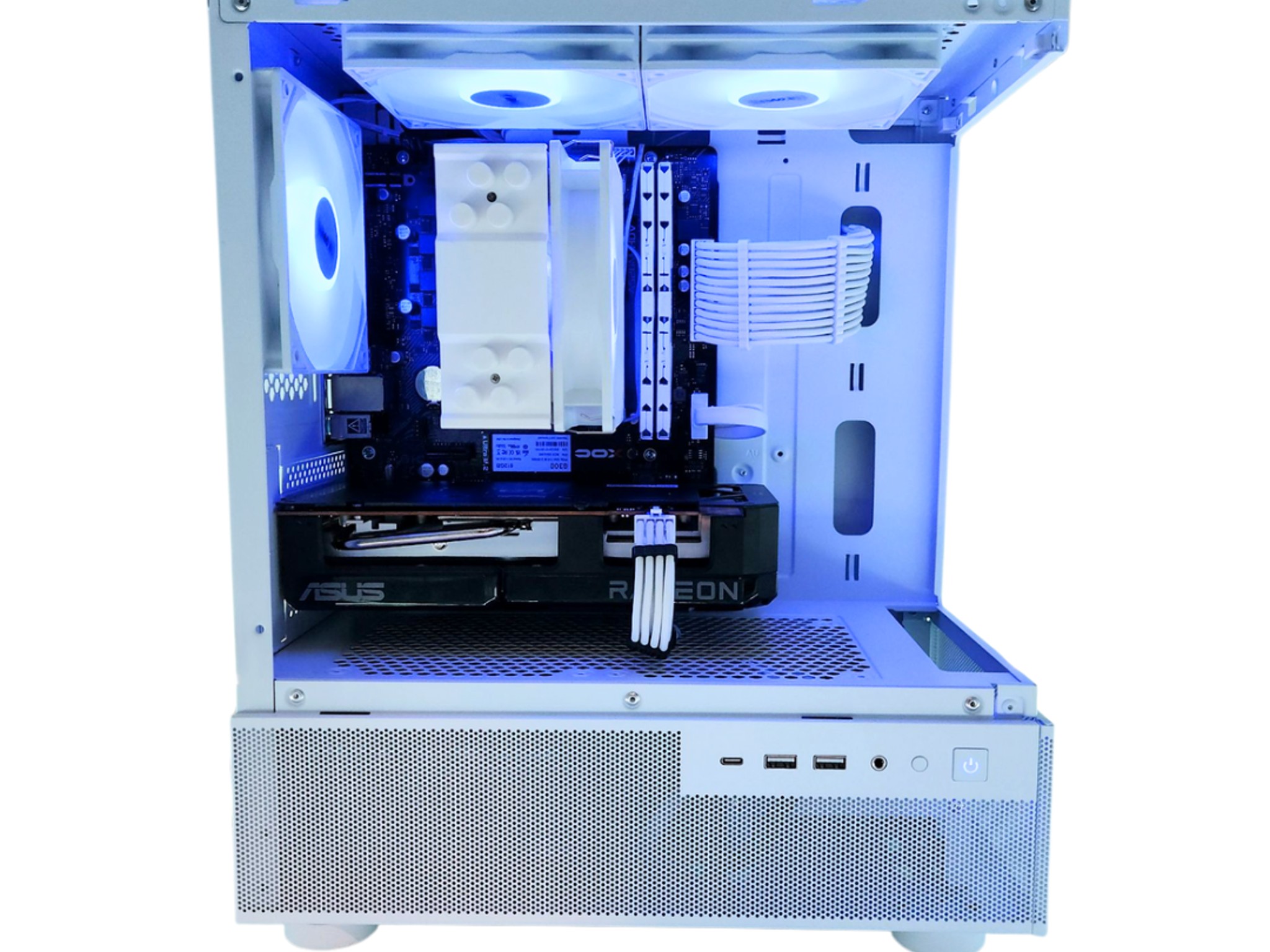 🌑Dagger🔪: RX 7600 | Ryzen 5500 | 16GB DDR4 RAM | 512GB SSD | 4 RGB Fans | White RGB Gaming PC