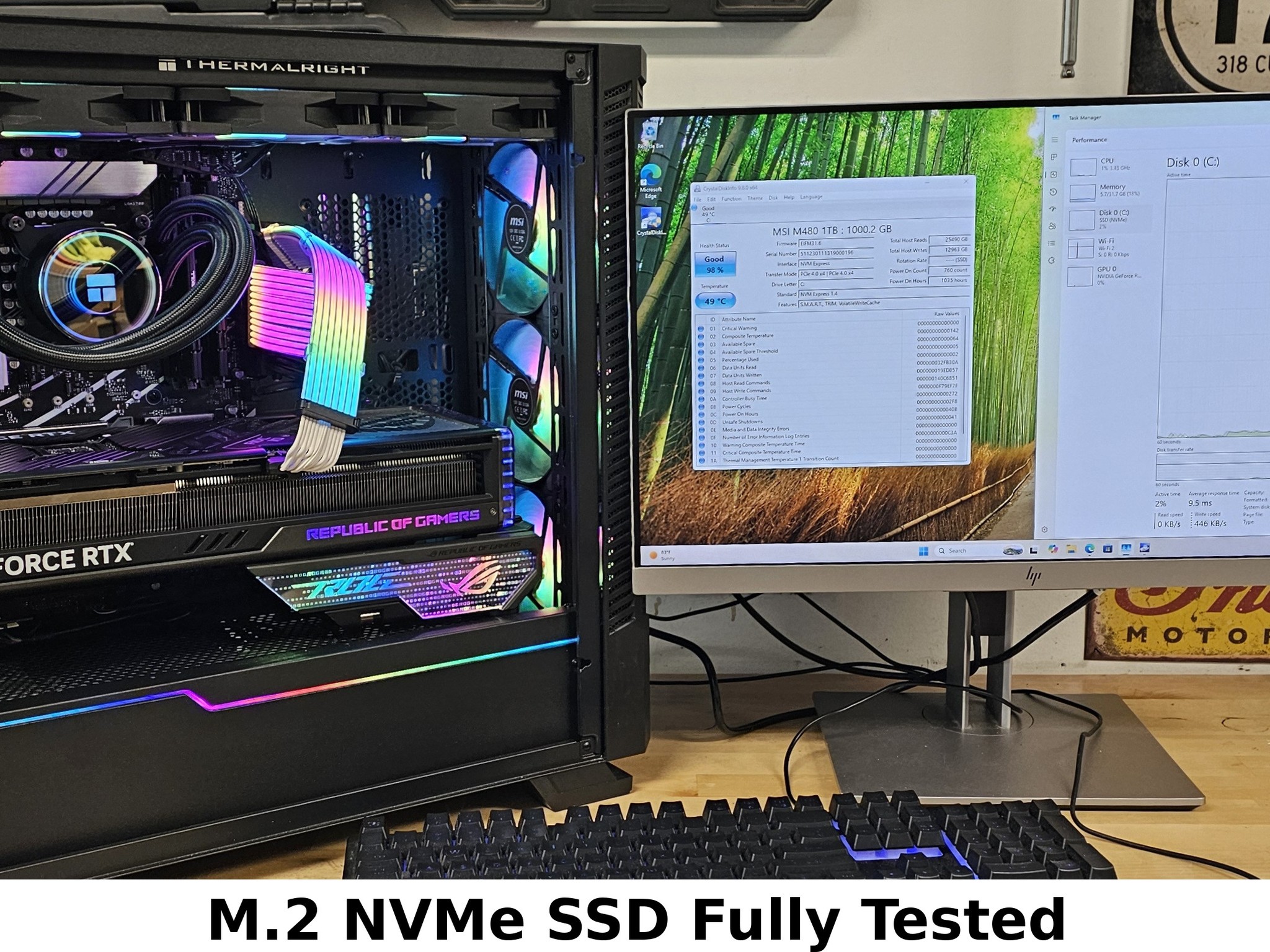 1TB NVMe M.2 SSD MSI Spatium M480 PCIe 4.0 Gen4