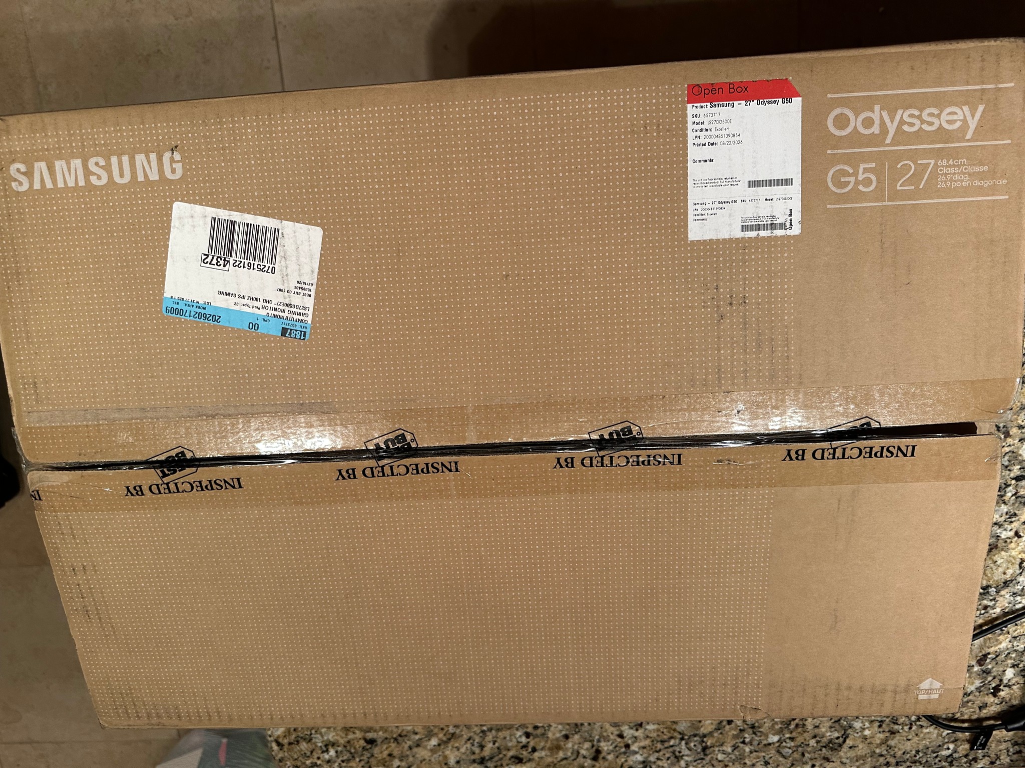 New Samsung 27” Odyssey G50D QHD 180Hz 1ms Gaming Monitor