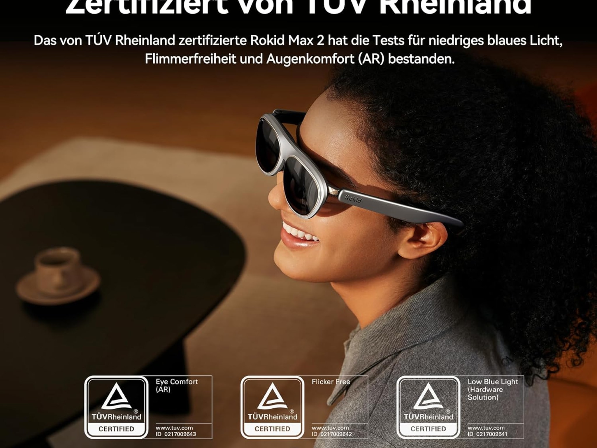 Rokid AR Spatial Black- Max2 AR Glasses & Station2 Spatial Computer Micro-OLED, 120Hz OLED, 600 Nits