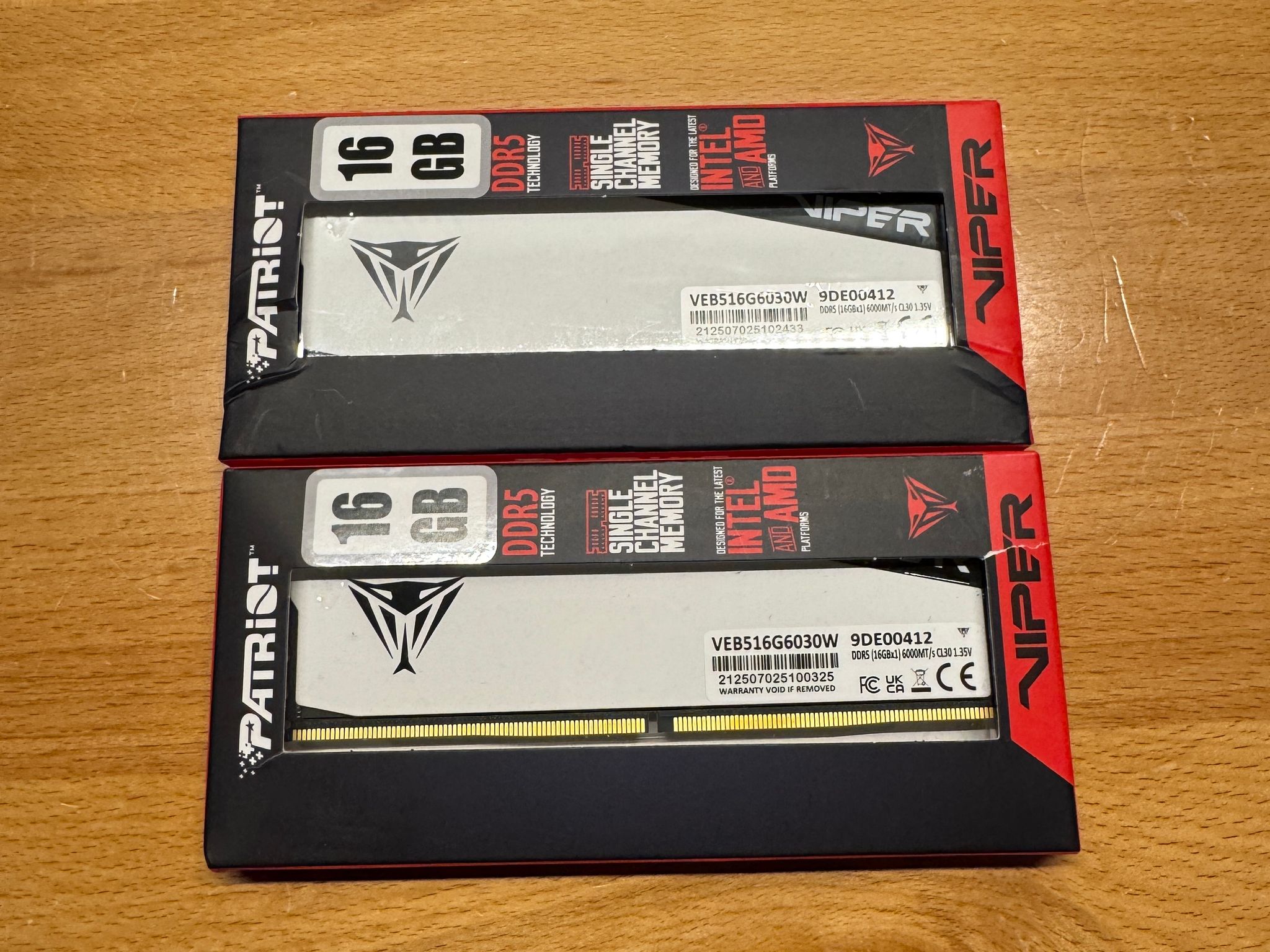 32GB(2x16GB) Patriot Viper DDR5 6000MHz