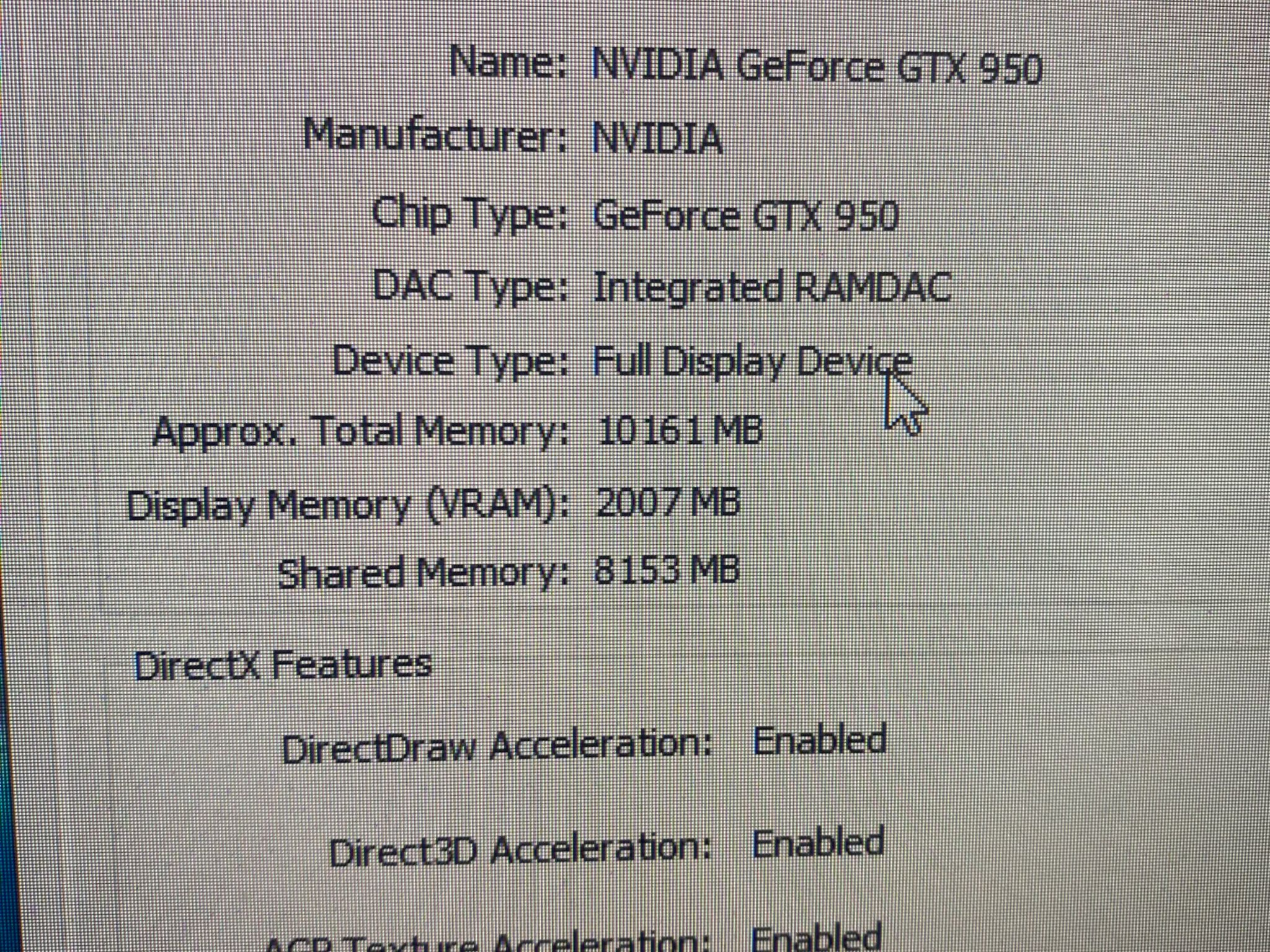 EVGA GEFORCE GTX 950 sc acx 2.0 Video graphics card 2GB GDDR5