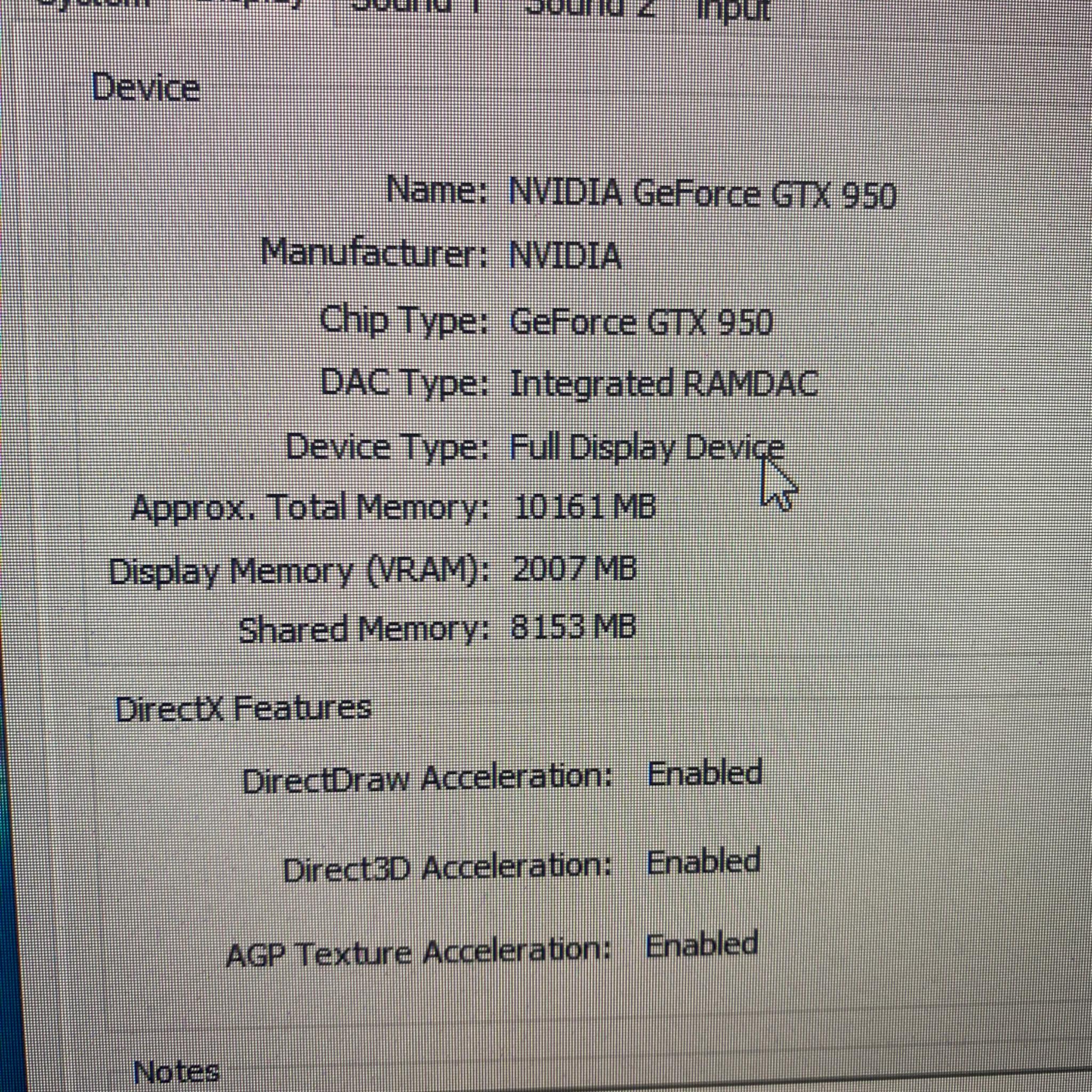 EVGA GEFORCE GTX 950 sc acx 2.0 Video graphics card 2GB GDDR5