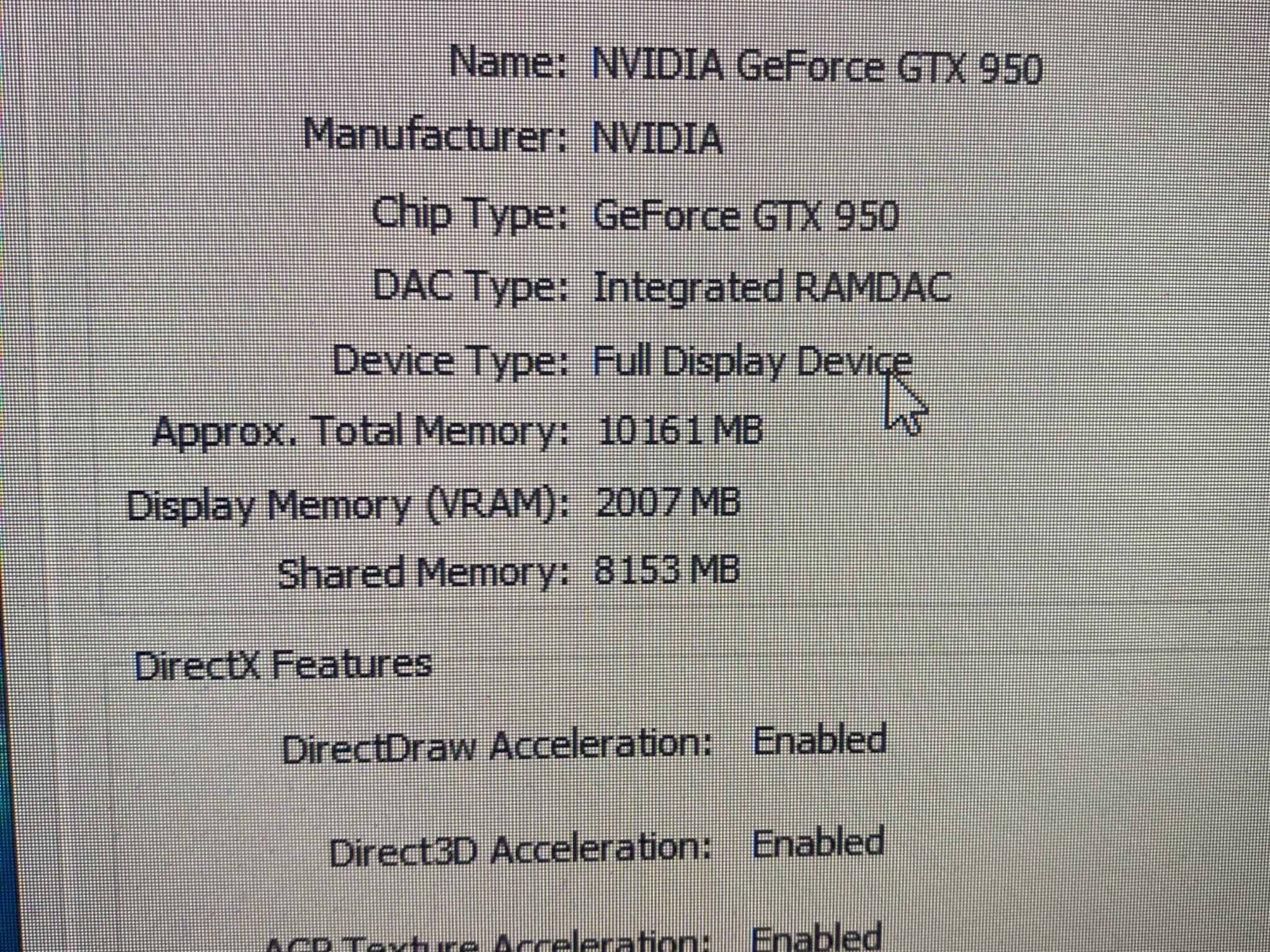 EVGA GEFORCE GTX 950 sc acx 2.0 Video graphics card 2GB GDDR5