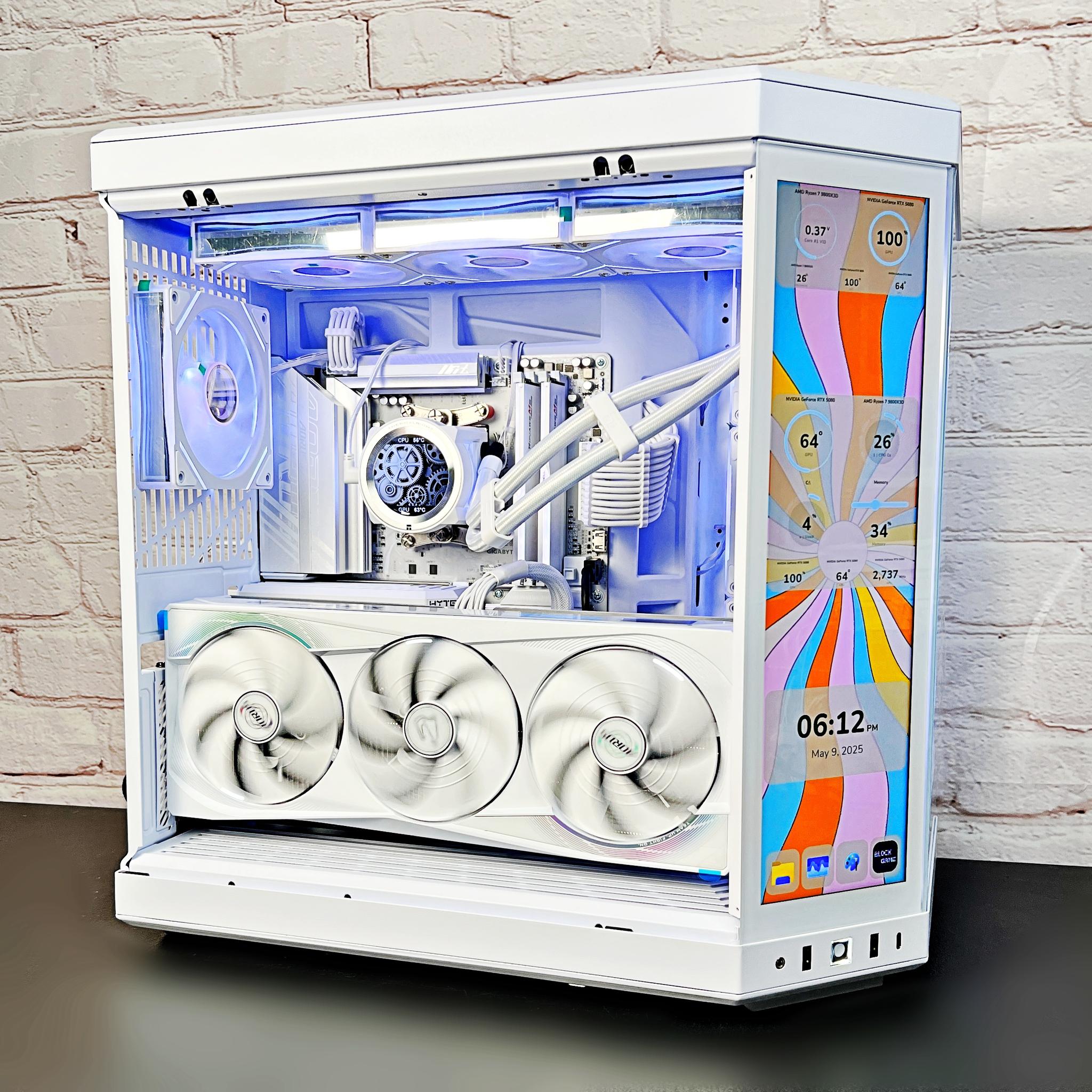 5080 AORUS MASTER ICE 9800X3D 32GB DDR5 2TB M.2 WIFI 7 HYTE Y70 TOUCH INFINITE