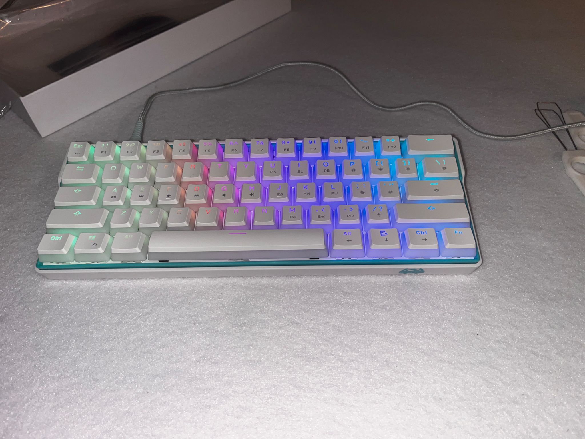 60% Mechanical Keyboard RGB Wired Keyboard PC/Mac Hot-Swappable Mechanical H&J Brown Switches.
