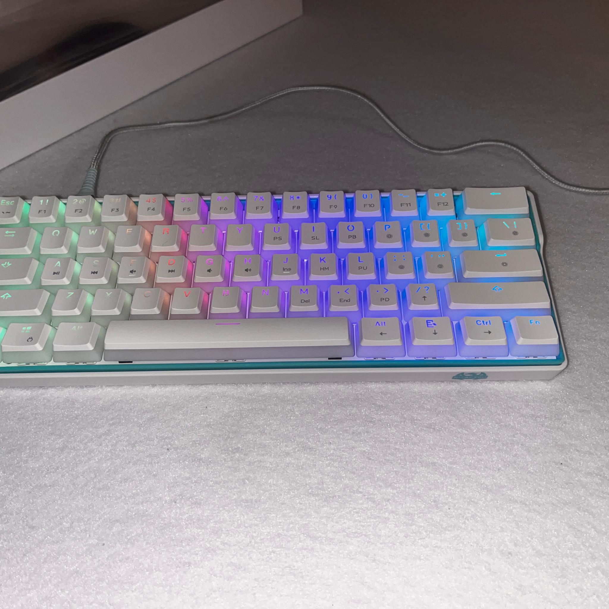 60% Mechanical Keyboard RGB Wired Keyboard PC/Mac Hot-Swappable Mechanical H&J Brown Switches.