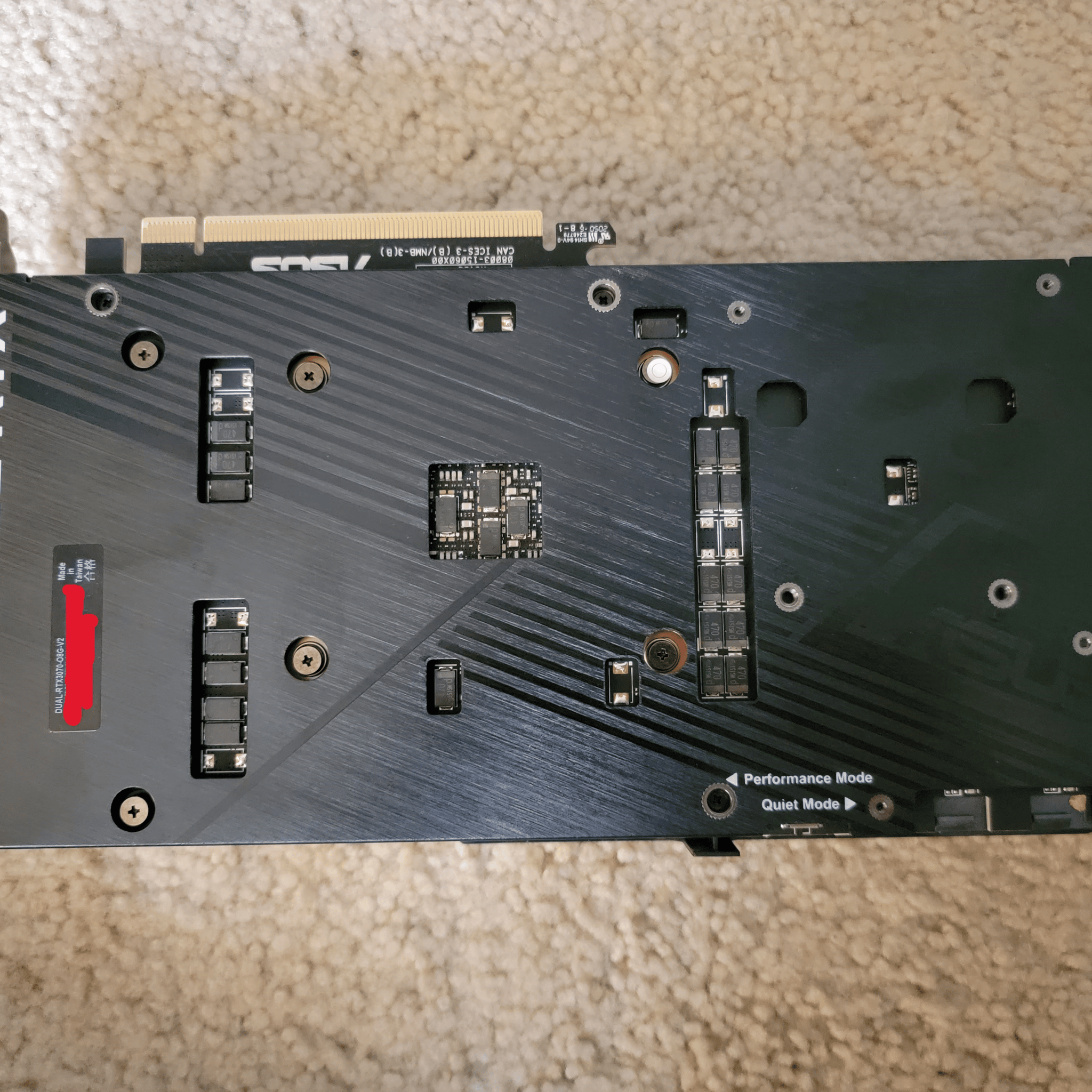 Asus Dual RTX 3070 V2 OC 8GB GDDR6 LHR Like New With Original Box