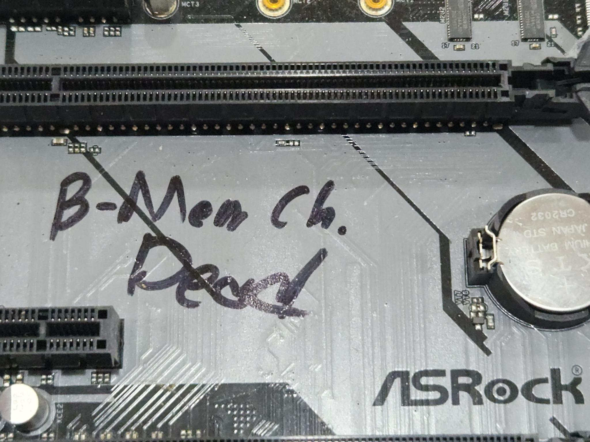 DEAD MEMORY CHANNEL ASROCK B450 PRO4 AM4 MOTHERBOARD NO BOX NO I/O PLATE