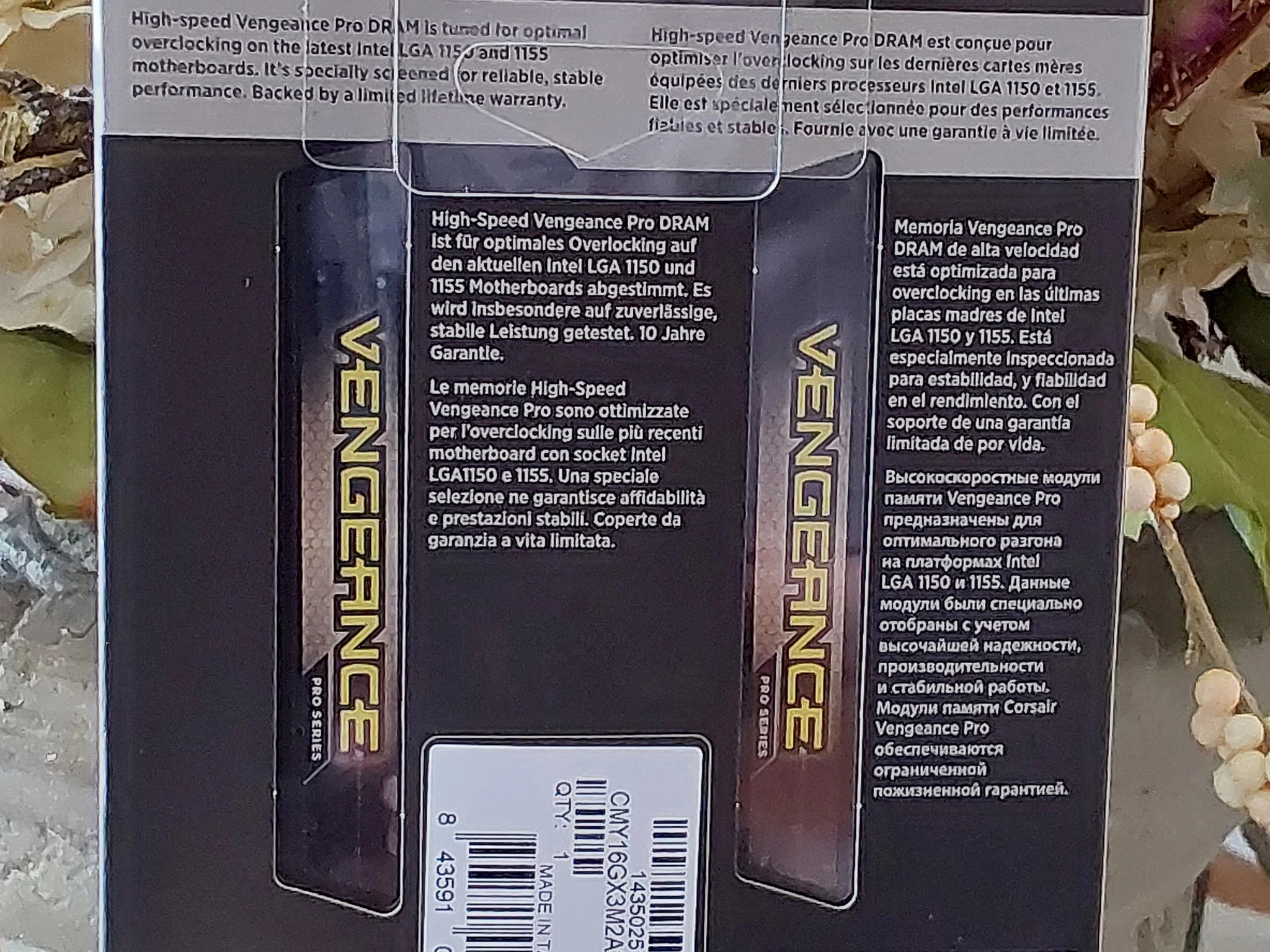 Corsair Vengeance Pro Series 16GB (8 x 2) DDR3-2400MHz (PC3 19200) DRAM