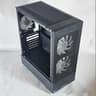 Black PowerSpec PC Case with Tempered Glass w/ 3 Fans