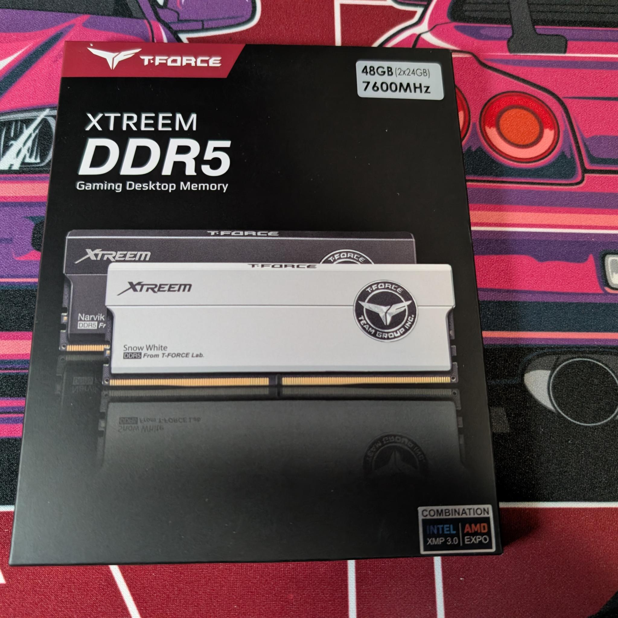 TEAMGROUP T-Force XTREEM DDR5 RAM 48GB (2x24GB) 7600MHz CL36