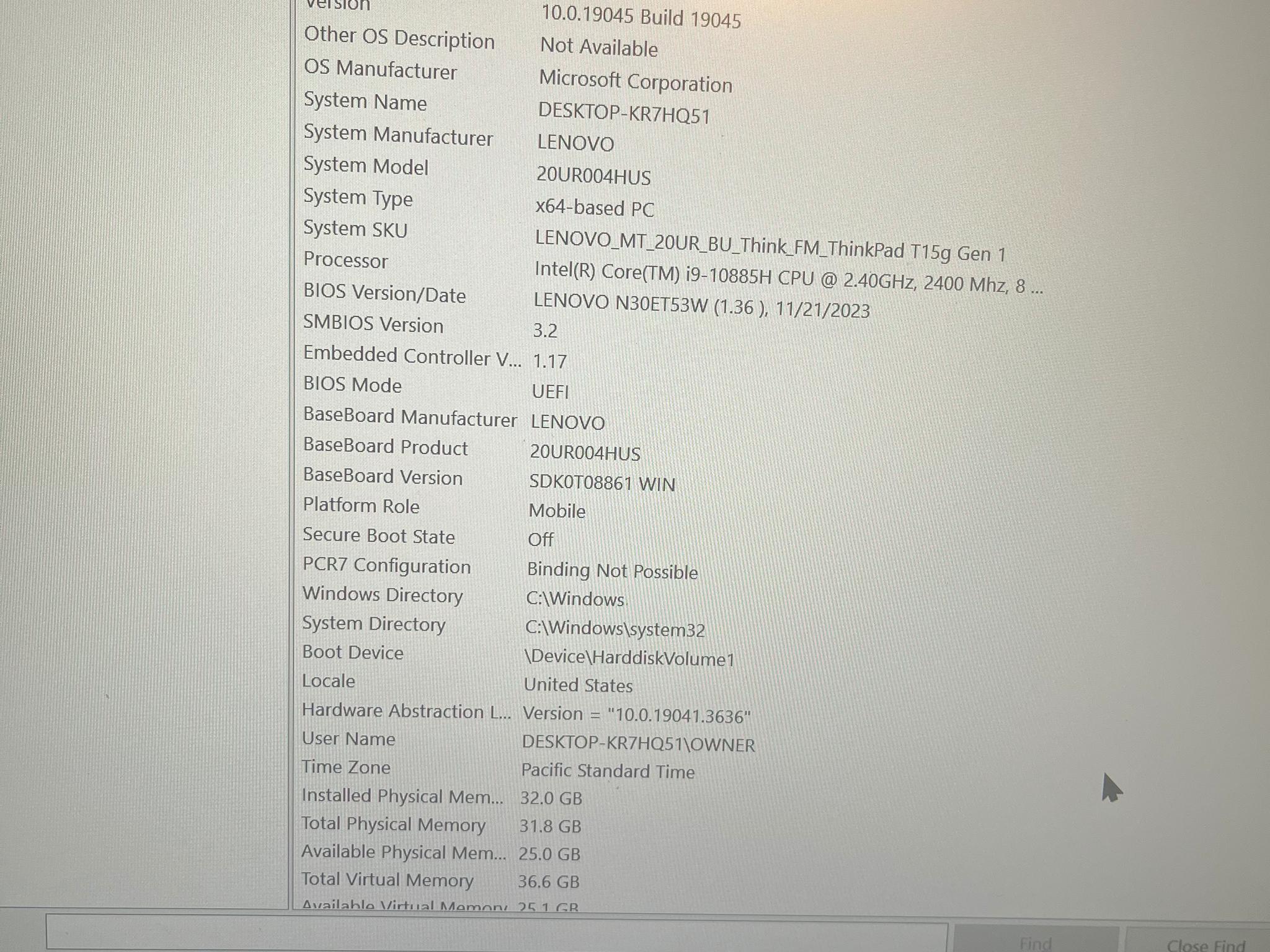 Thinkpad i9- 10885H RTX 2080