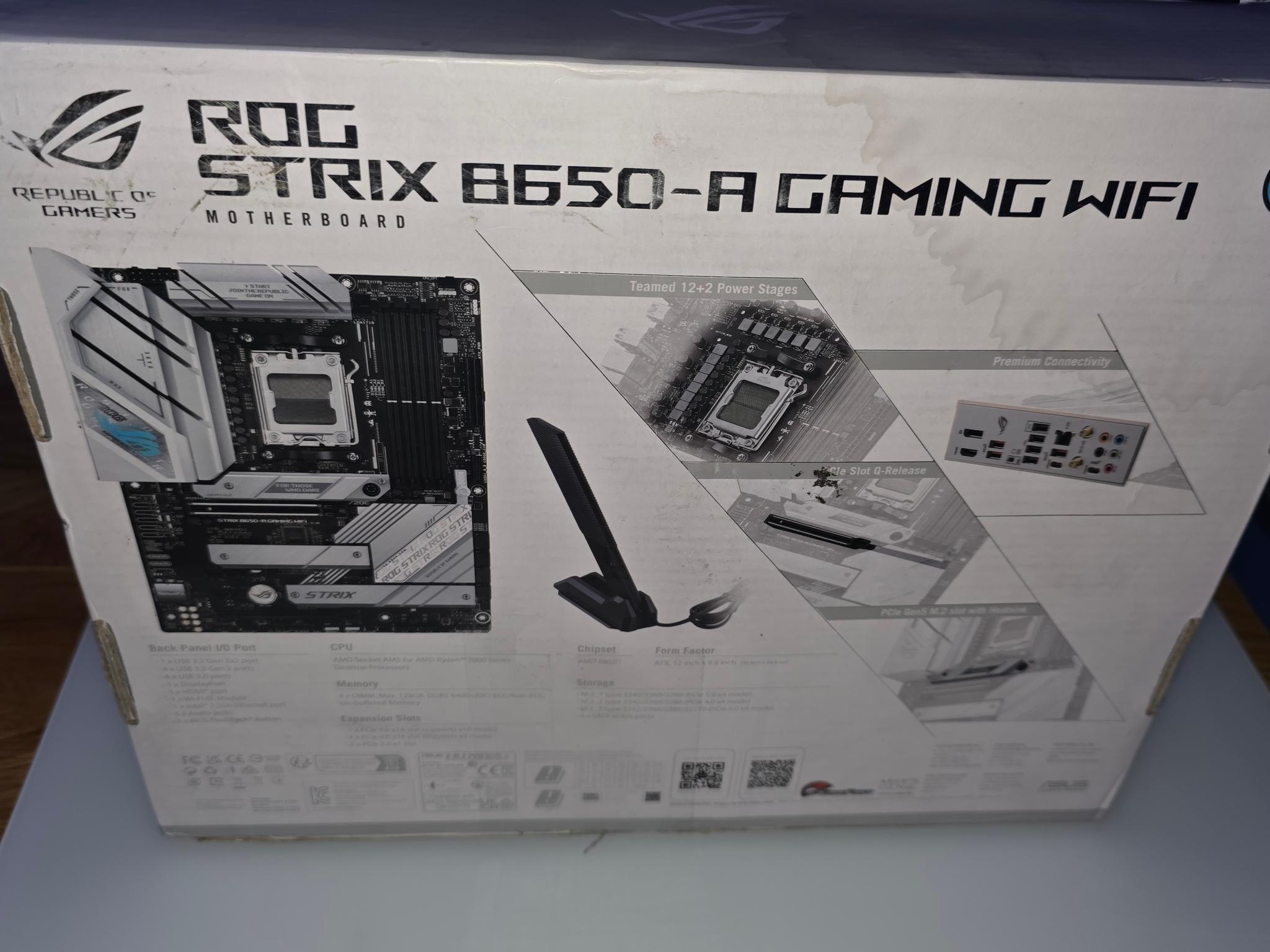 ASUS ROG Strix B650-A Gaming WiFi (White) - Brand New, Never Used