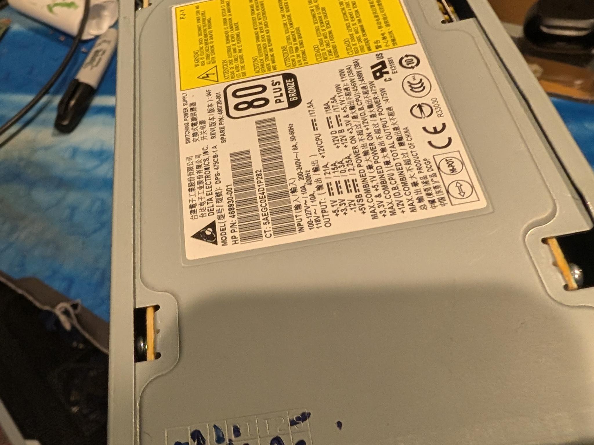 475w 80 plus bronze PSU untested