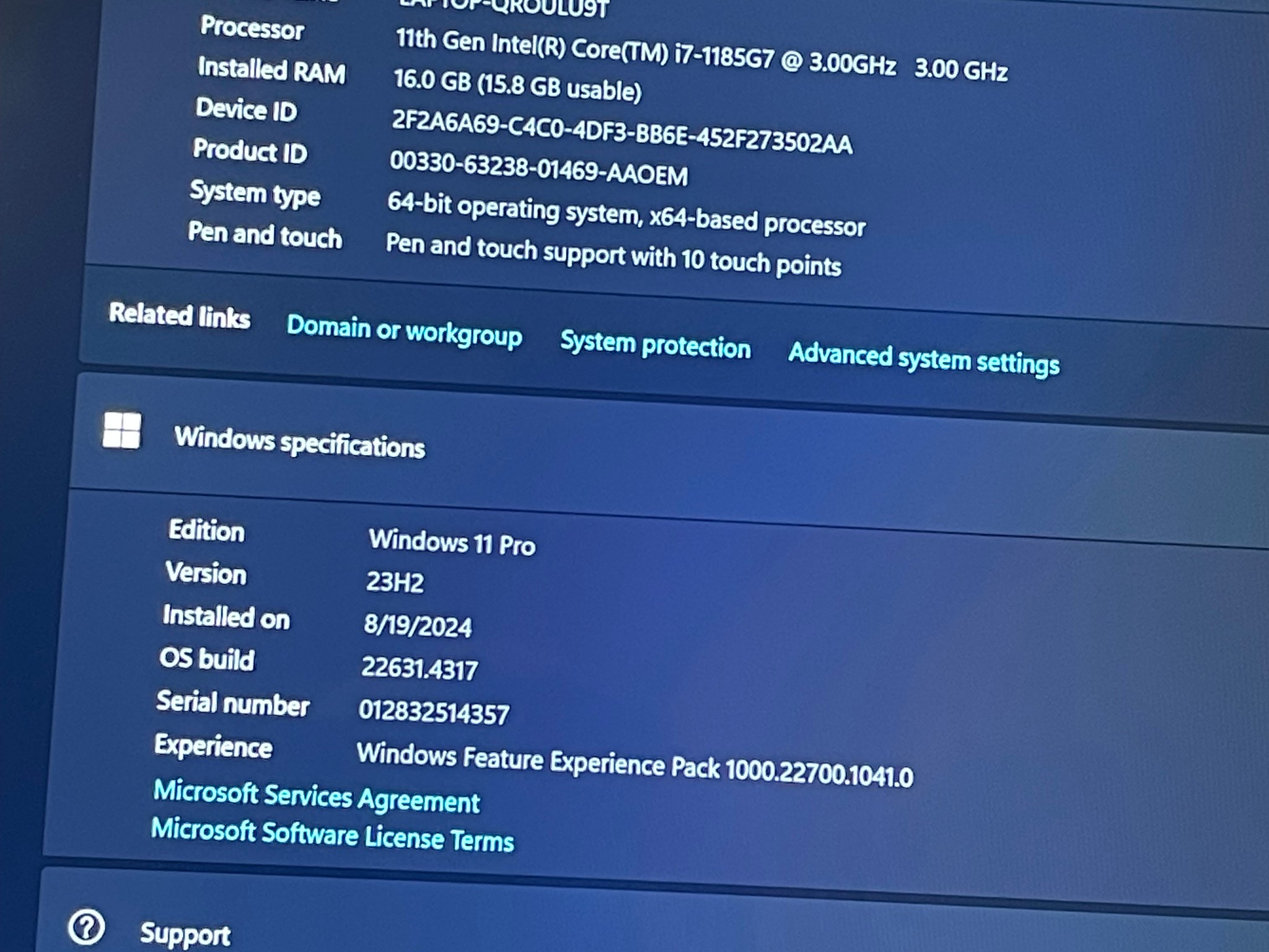 Microsoft Surface Laptop i7 16GB 512GB SSD Matte Black