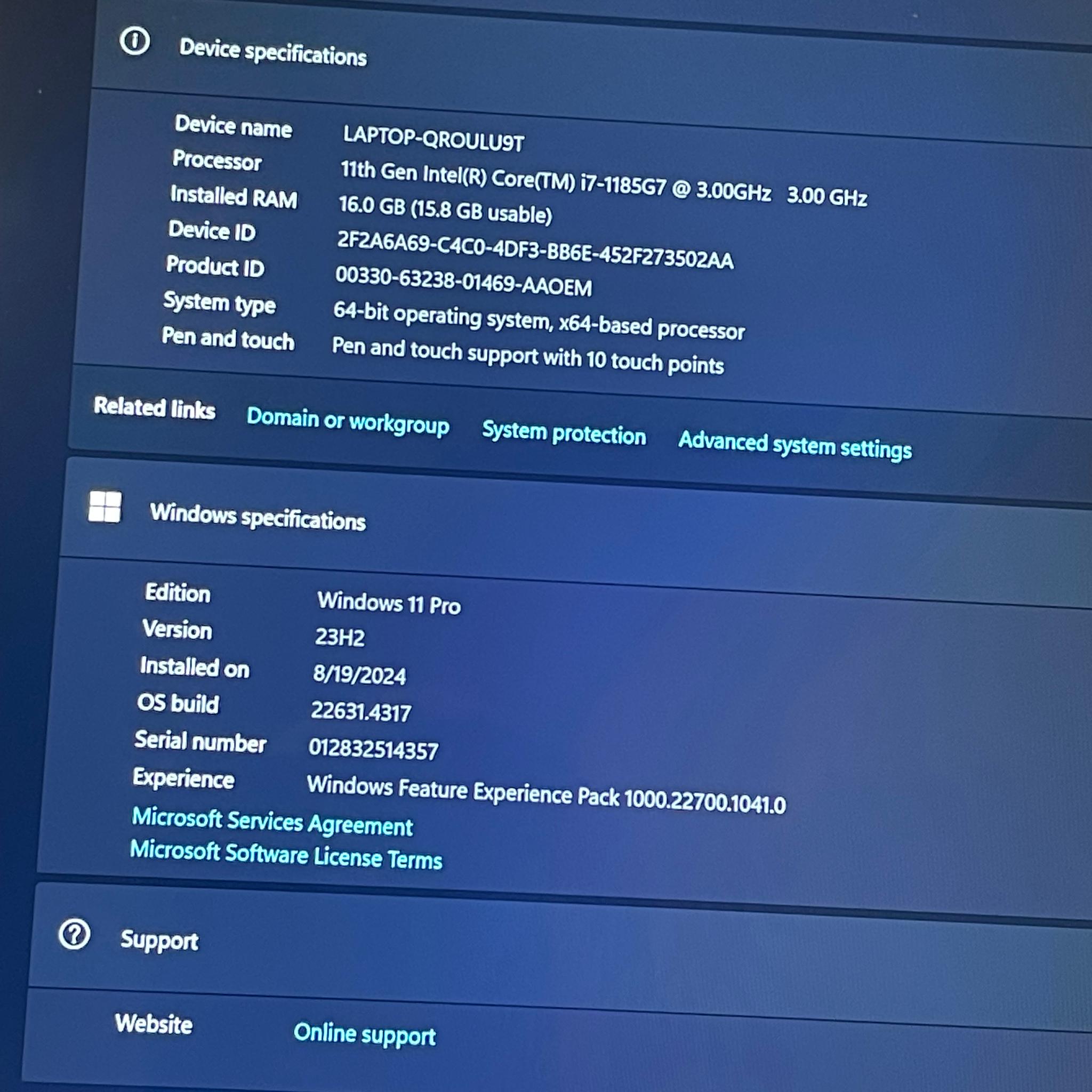 Microsoft Surface Laptop i7 16GB 512GB SSD Matte Black