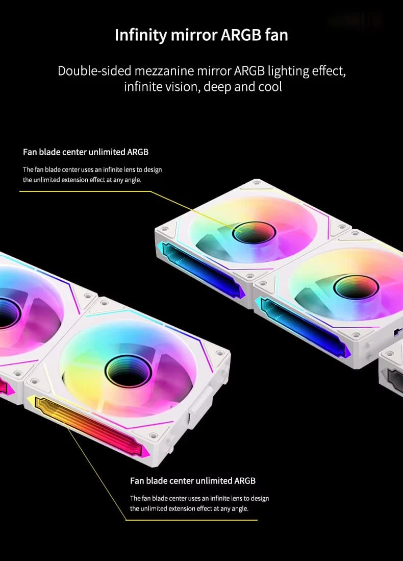 TEUCER DL-1 ARGB PC Fan Kit 3 in 1 RGB Wireless Modular Prism Fan x3 fans pack