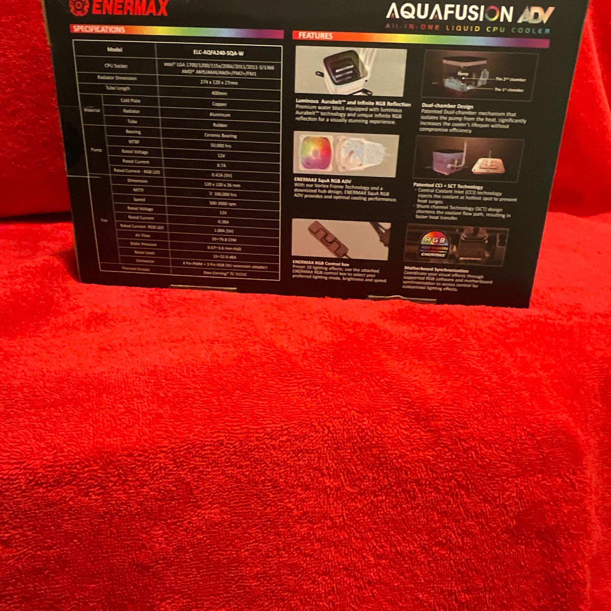 Enermax Aquafusion ADV 240mm aRGB AIO new in box