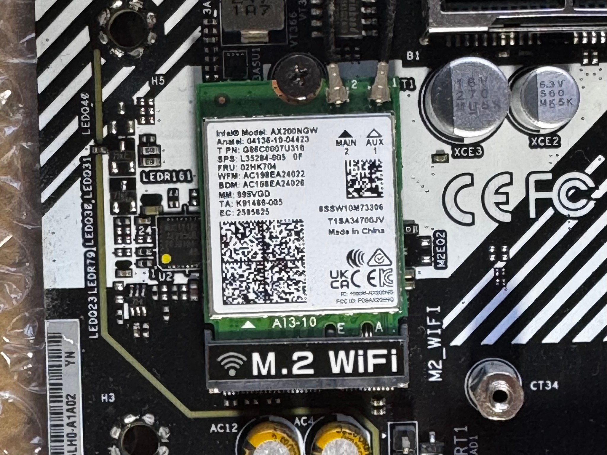 ASRock B760M Pro RS DDR5 Motherboard + Installed Intel Wi-Fi 6 AX200 Kit