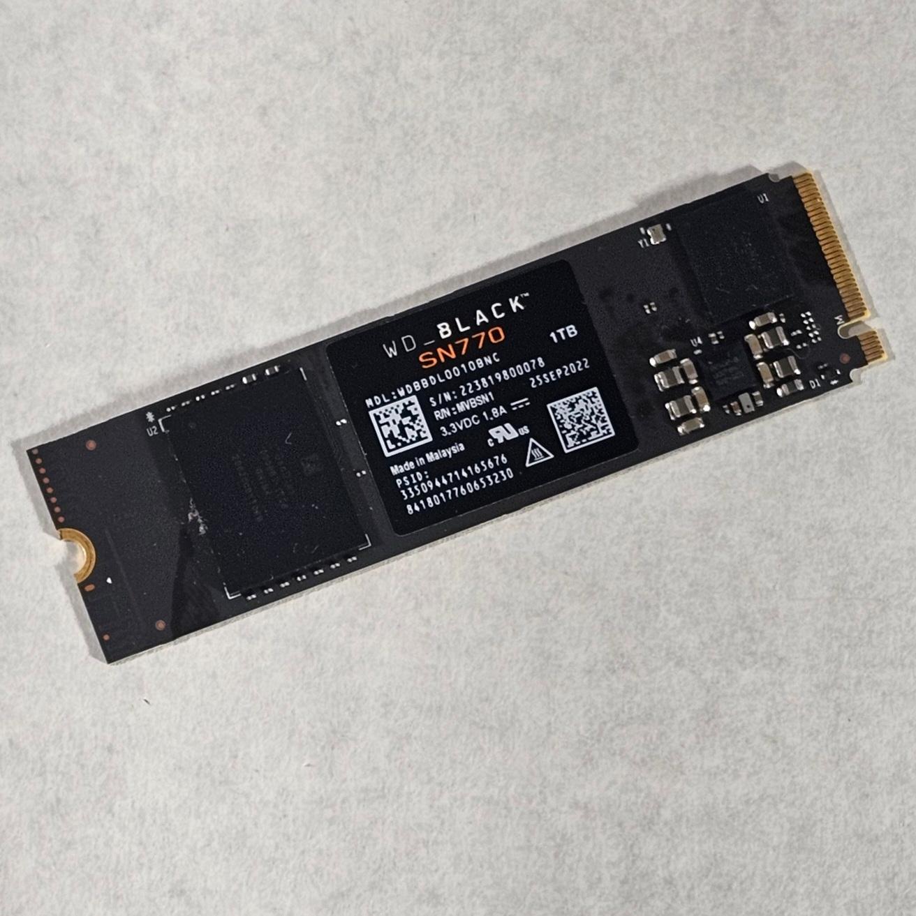 1TB NVMe M.2 SSD WD Black SN770