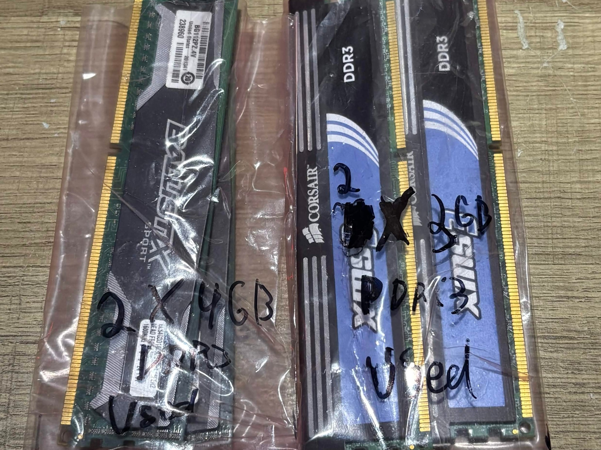 DDR3 & DDR2 Desktop RAM Lot | Corsair, Kingston HyperX, Crucial, Samsung, Hynix & More