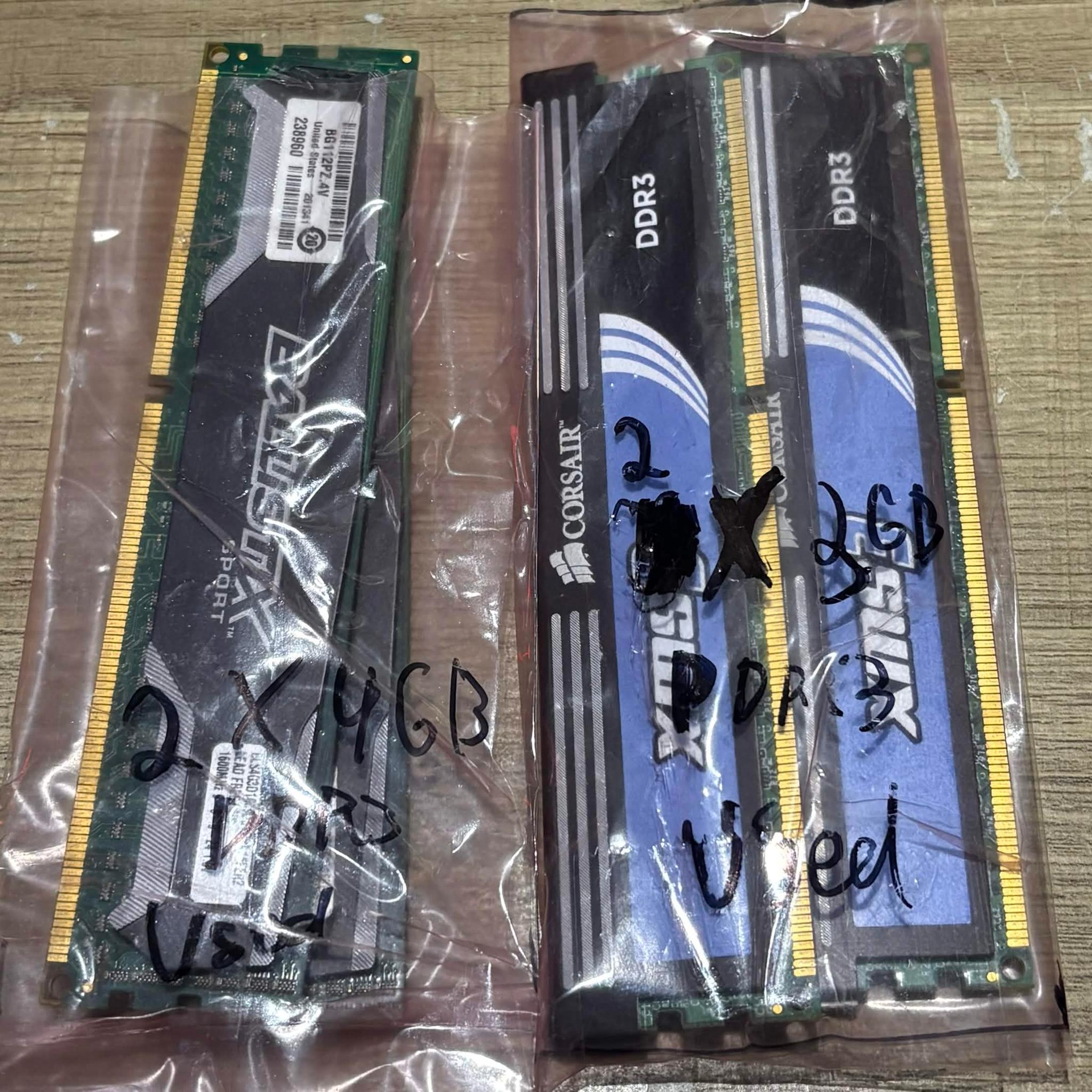 DDR3 & DDR2 Desktop RAM Lot | Corsair, Kingston HyperX, Crucial, Samsung, Hynix & More