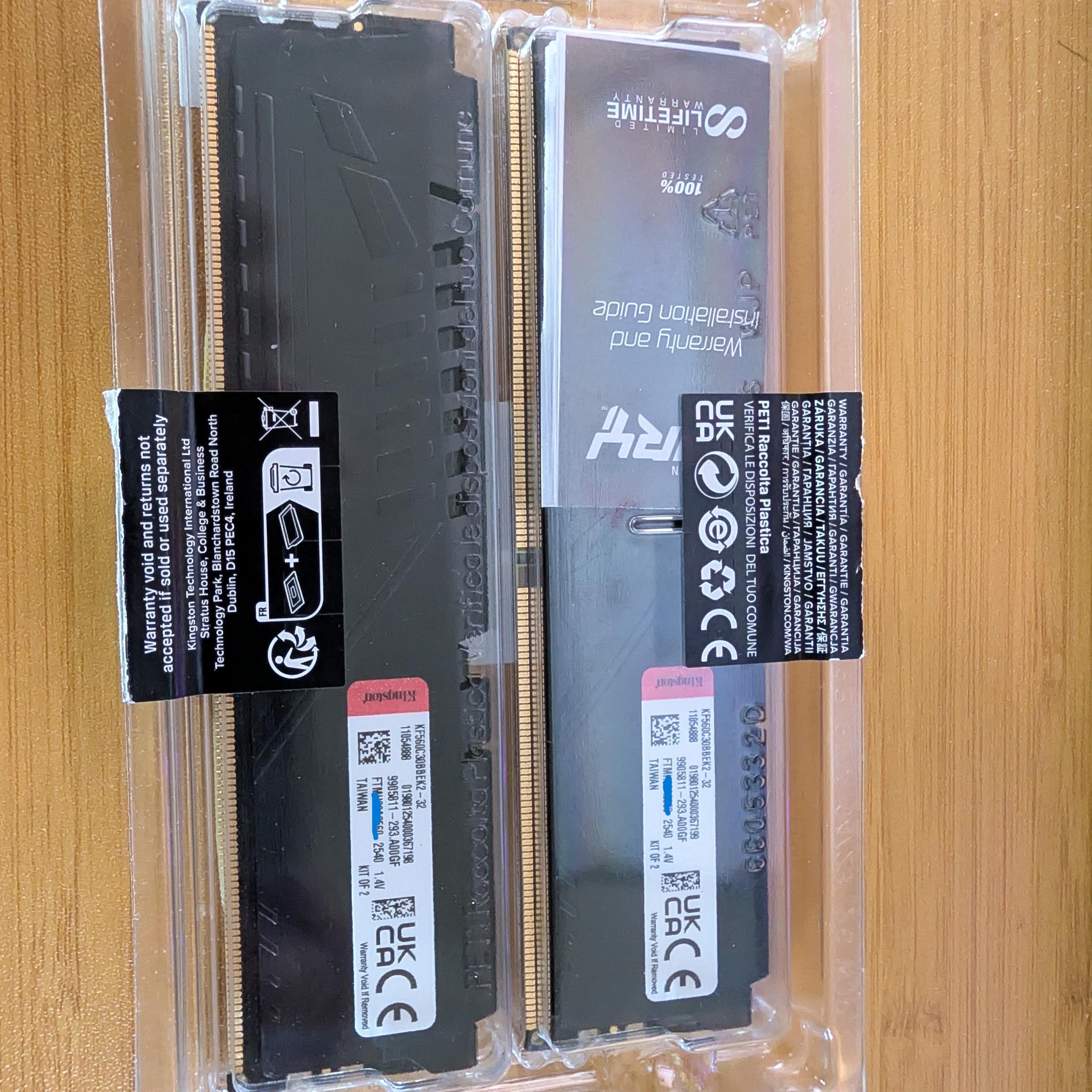 Kingston FURY Beast DDR5 32GB (2x16GB) 6000MT/s CL30-NEW OPEN BOX