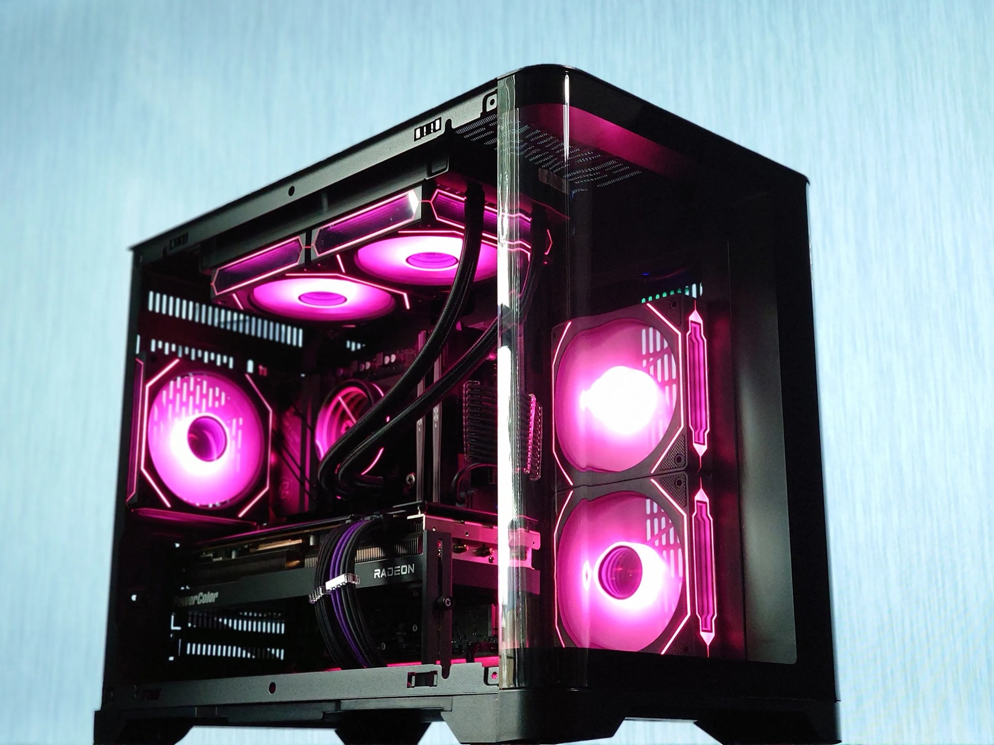 🍇🫐 Liquid Cooled Gaming PC◼️AMD RX 7800 XT 16GB◼️AMD Ryzen 9 5900X◼️32GB DDR4 RAM◼️1TB NVME