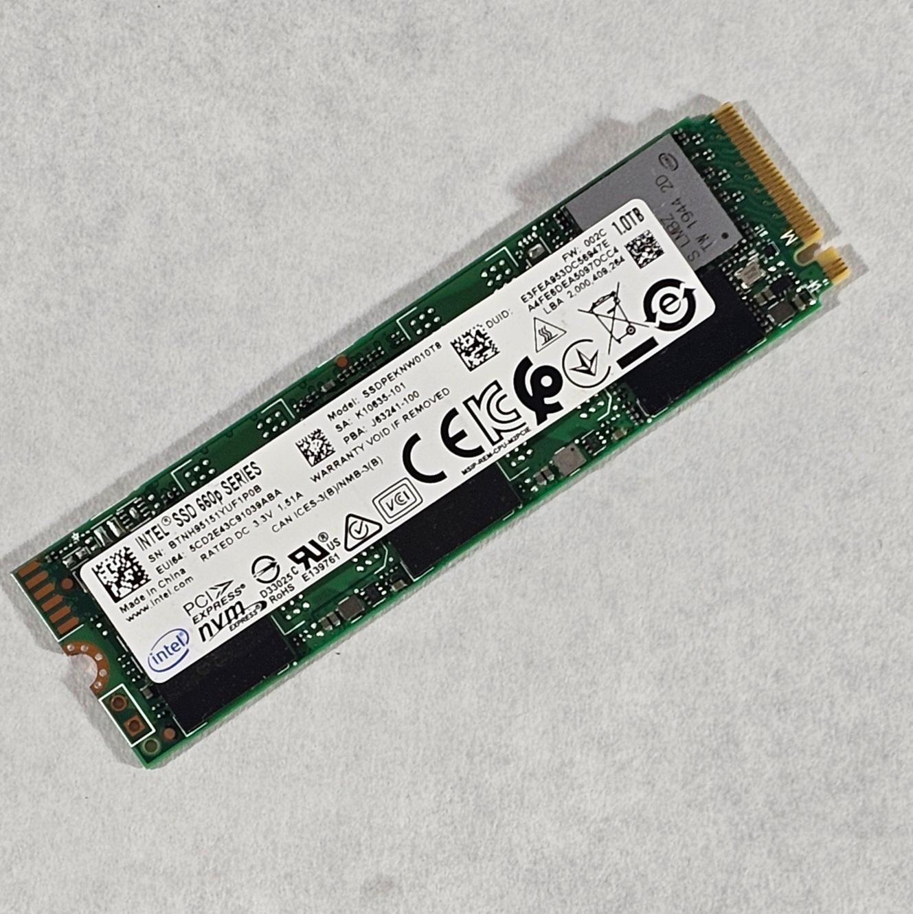 1TB NVMe M.2 SSD INTEL 660P