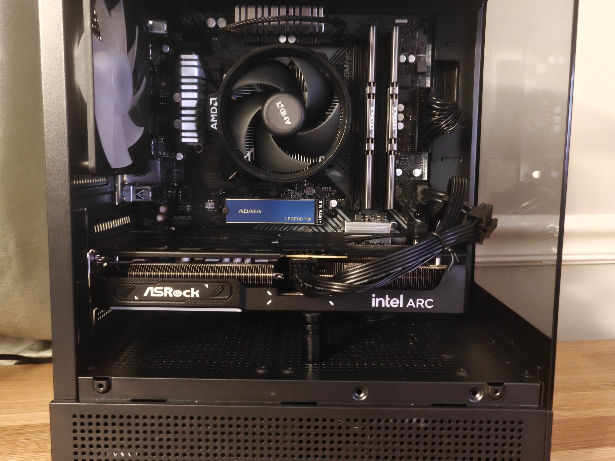 Compact 1080p/1440p Gaming PC - Ryzen 5 5500, AsRock Intel B580, T-Force 16GB 3200MHz, 512GB NVME