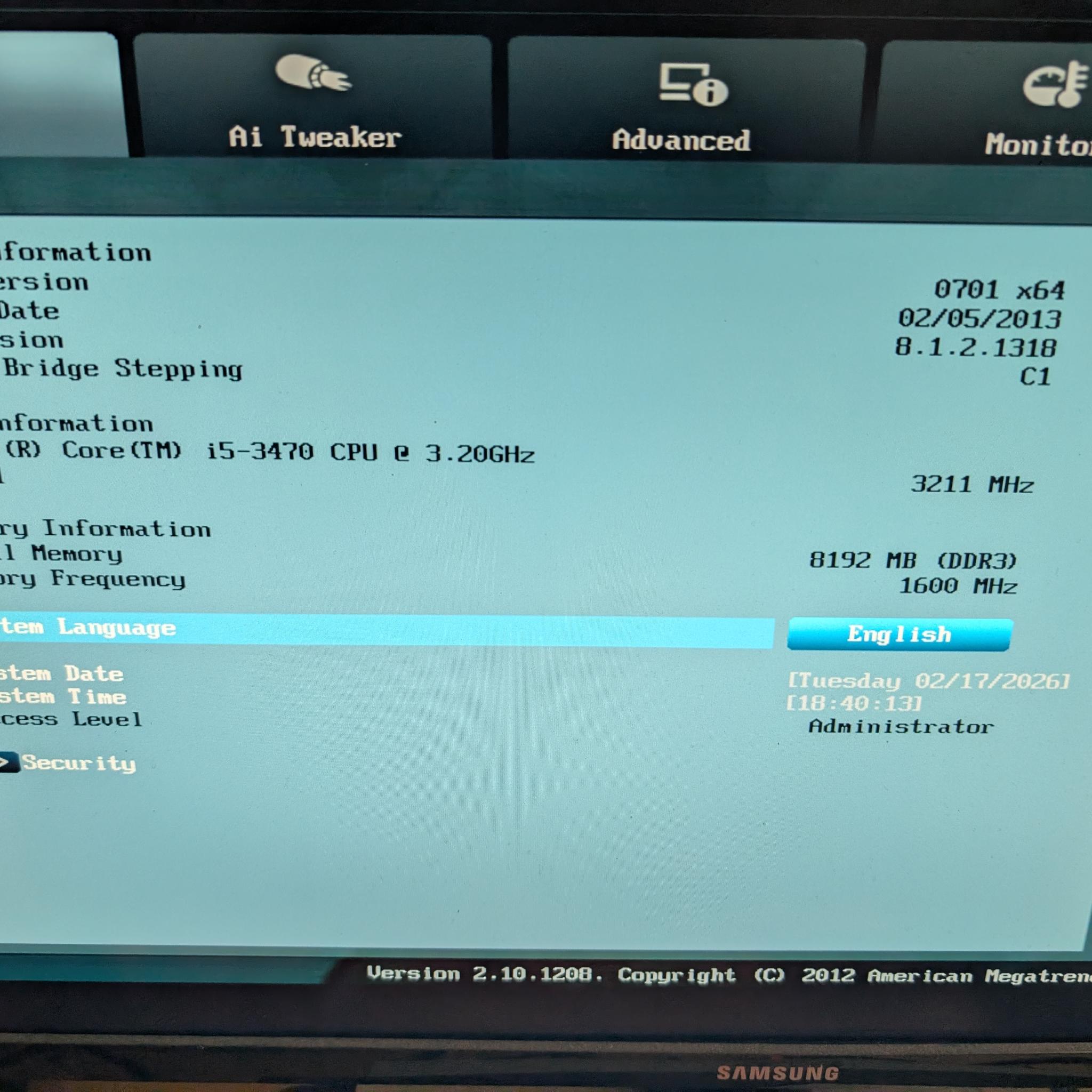 Asus B75 MATX + Core i5 3470 + 8GB DDR3 + Quadro 2000