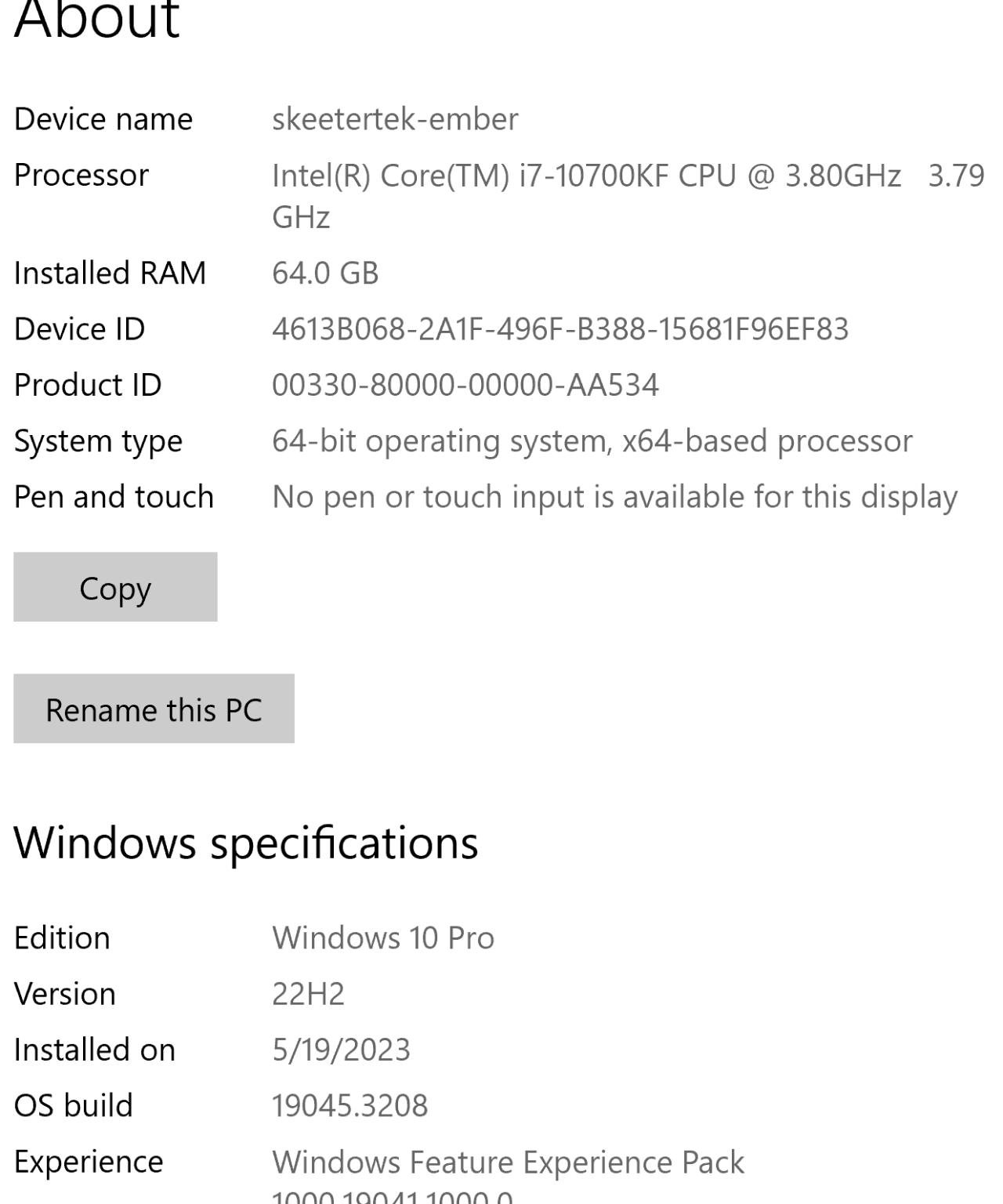 ITX i7-10700KF, RTX 3070, 64Gb RAM WiFI, BT, 1.5Tb SSD(s) (V2 w/ GOOD riser)