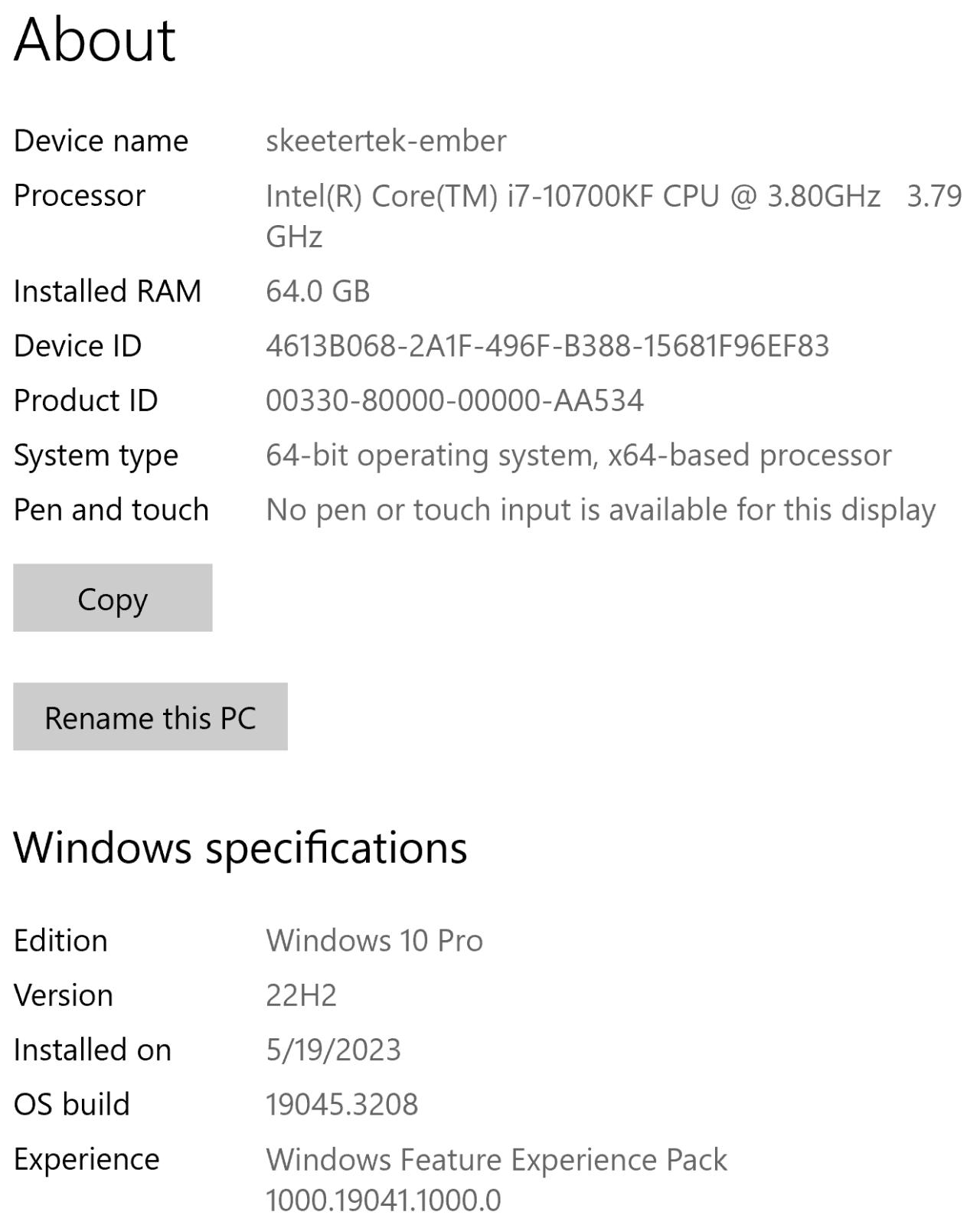 ITX i7-10700KF, RTX 3070, 64Gb RAM WiFI, BT, 1.5Tb SSD(s) (V2 w/ GOOD riser)