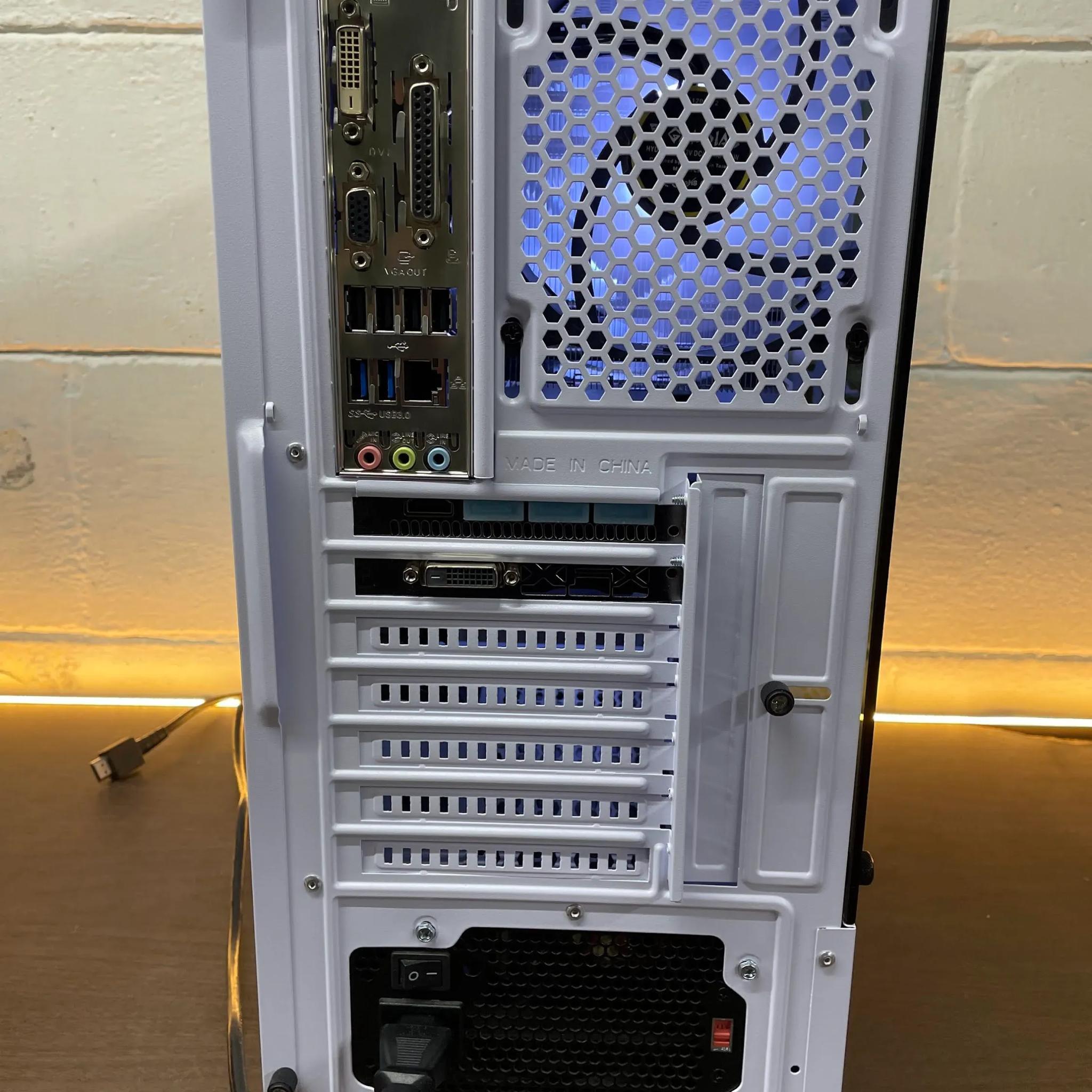 🔥130FPS GTA🔥White Gaming PC | Intel i5 / AMD RX580 / 8GB / 1.1TB Win 11 Pro + Wi-Fi