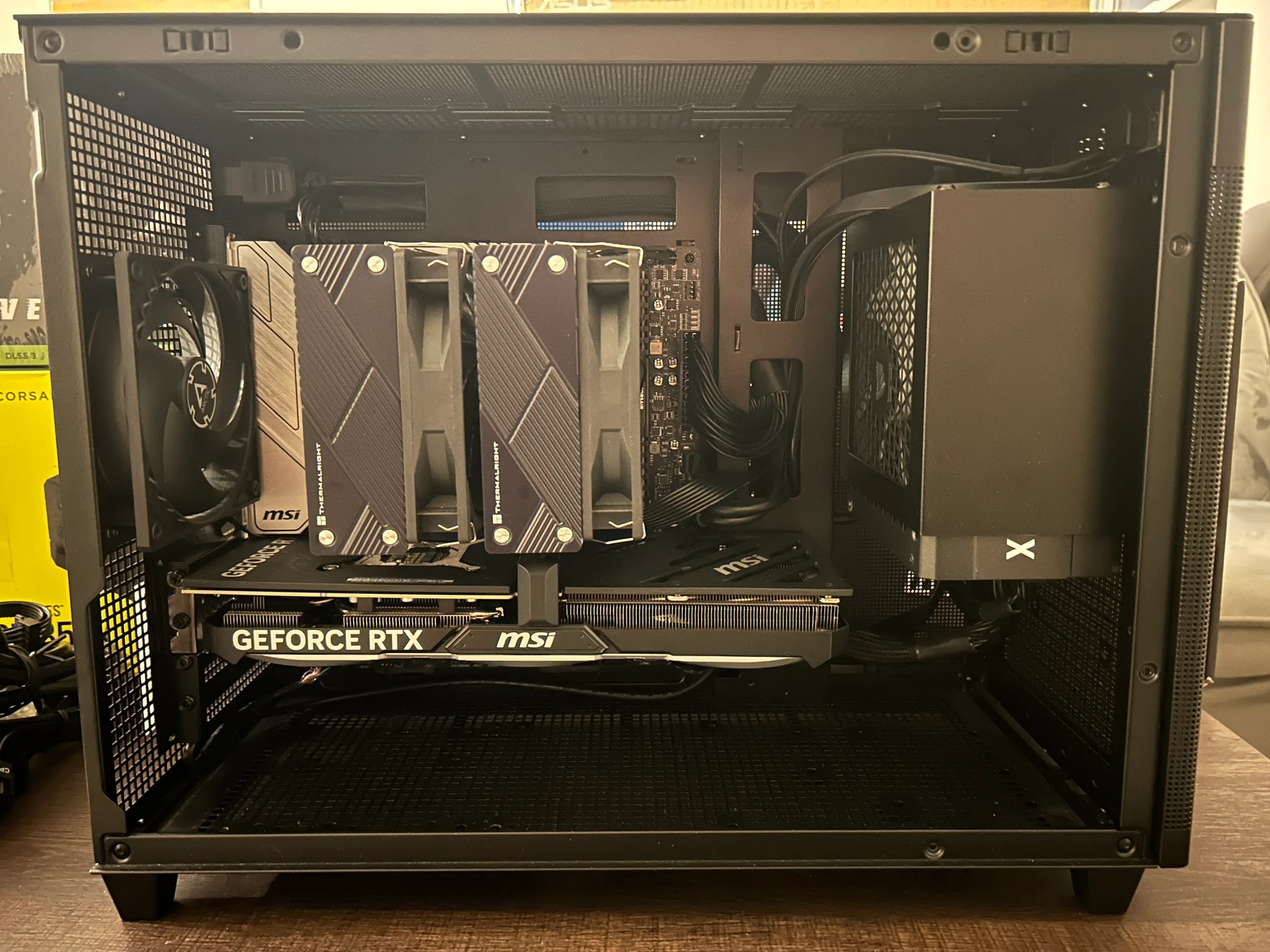 Intel Core i5 13400F, Nvidia MSI RTX 4070 oc, 32GB RAM, 500GB MSI SSD NVMe, Corsair PSU 850W