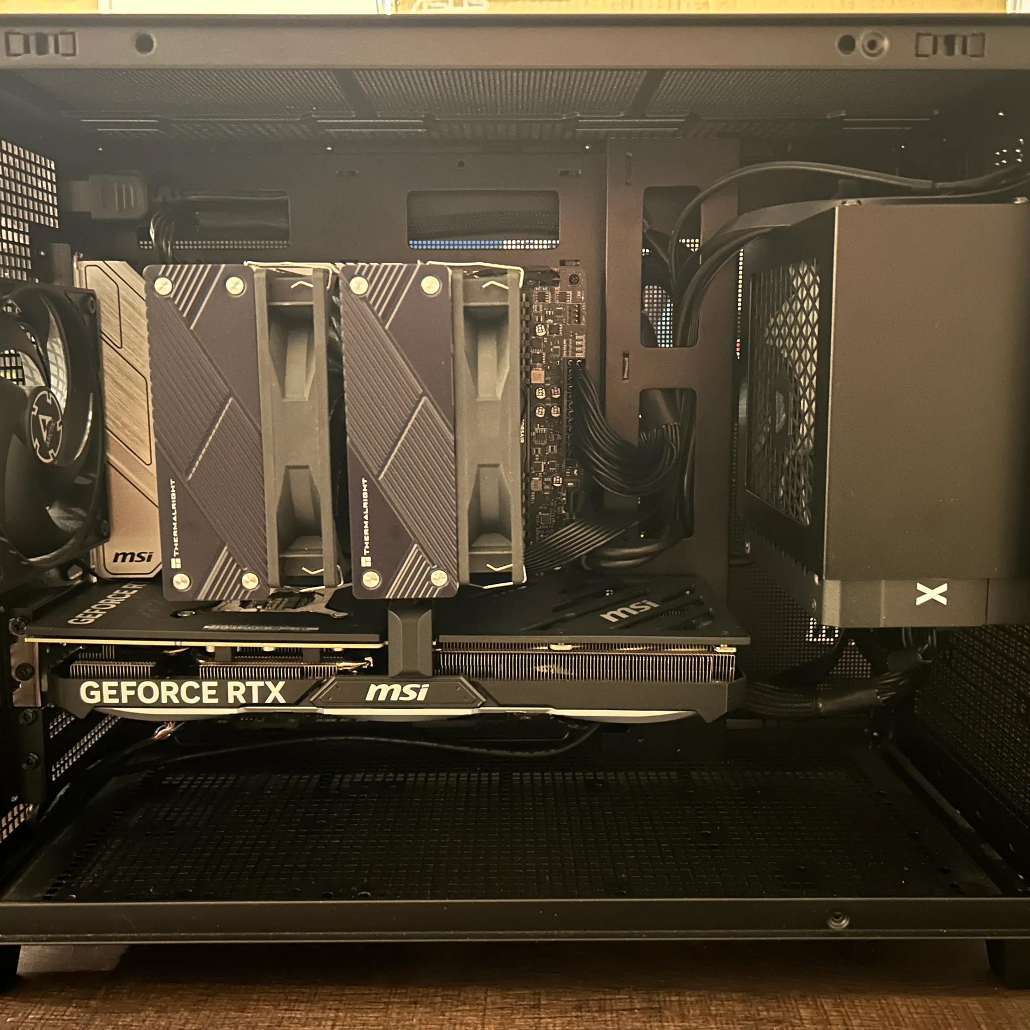 Intel Core i5 13400F, Nvidia MSI RTX 4070 oc, 32GB RAM, 500GB MSI SSD NVMe, Corsair PSU 850W