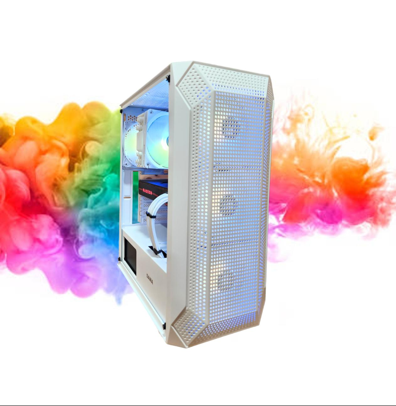 ON SALE: RX 5700 XT 8GB + Ryzen 5 + 512GB SSD + 16GBs RGB RAM + 5 RGB Fans ( White RGB Gaming PC )