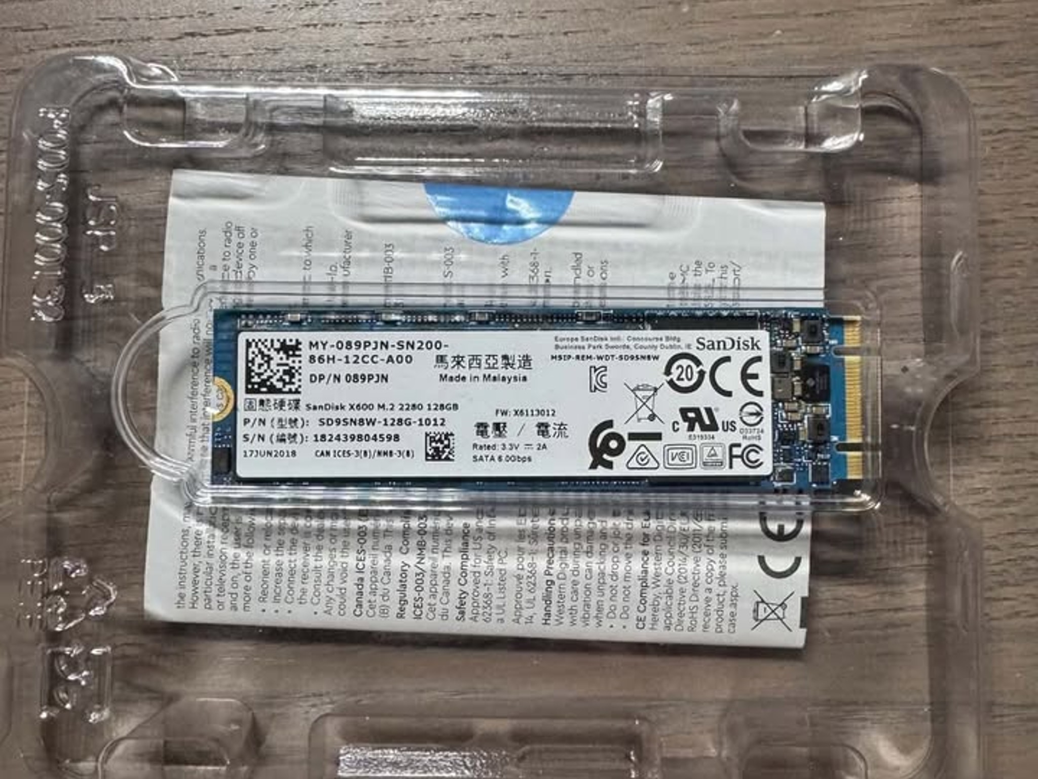 SanDisk X600 128GB M.2 2280 SATA SSD