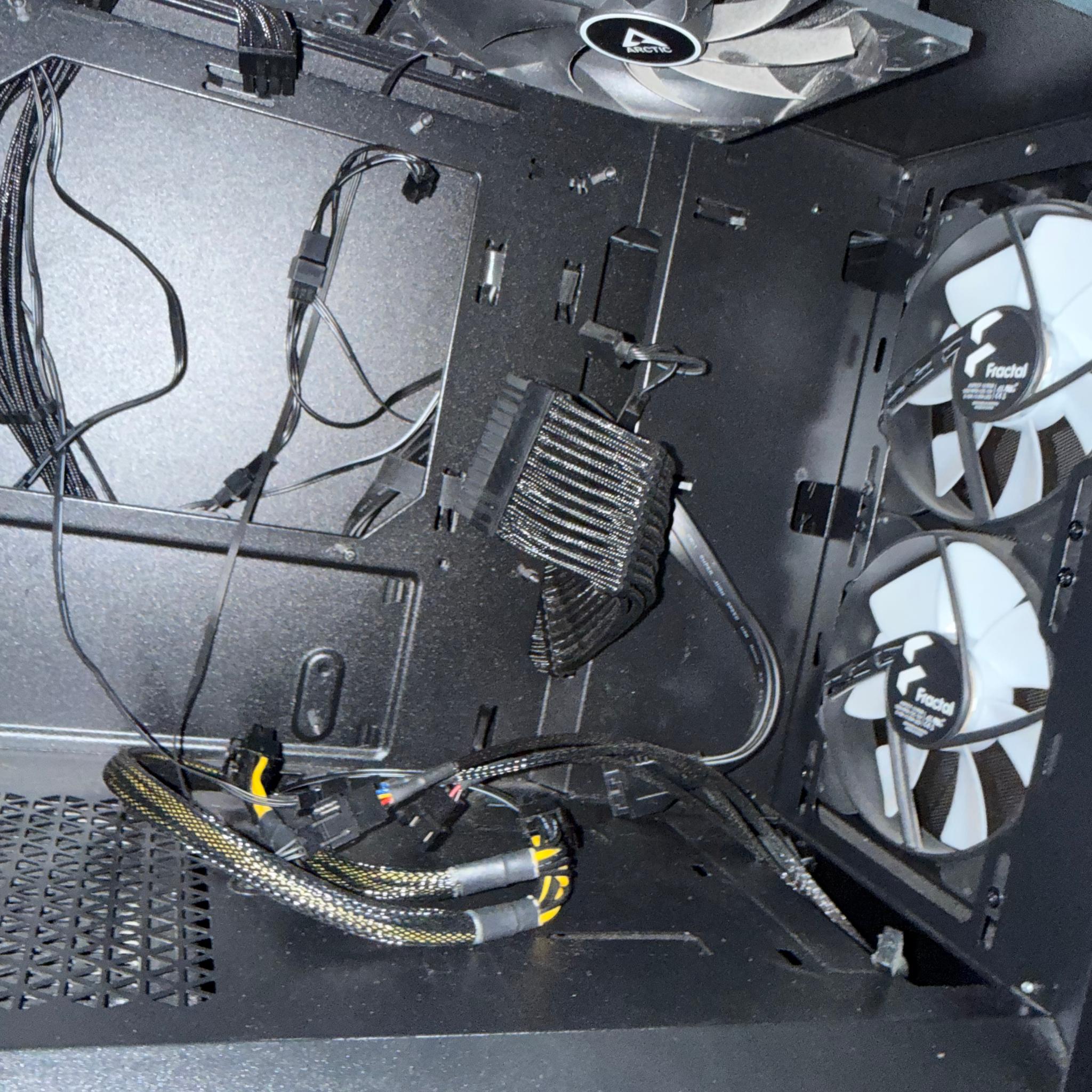 Premium High-Airflow PC Bundle: Fractal Pop Air Case + Thermaltake 80+ Gold 600W PSU + 5x RGB Fans