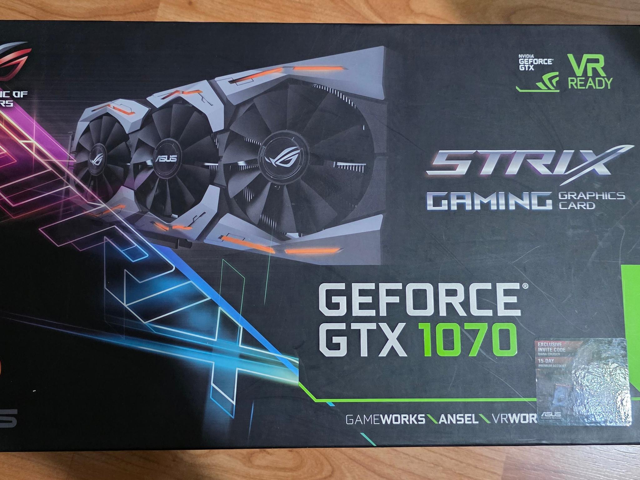 ASUS ROG STRIX GTX 1070 O8G GAMING GTX 1070 w/8GB GDDR5
