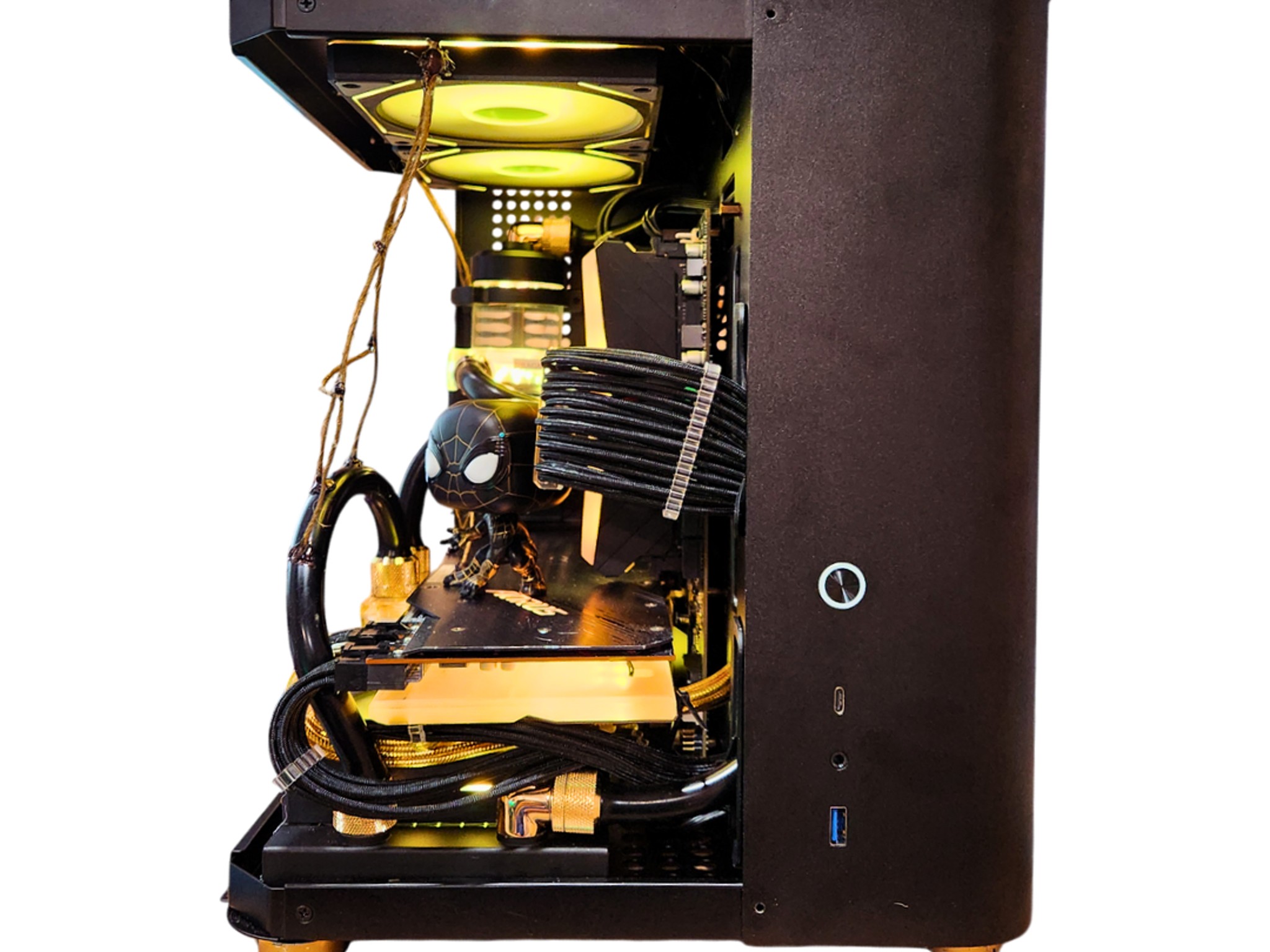 🪙Golden Spider🕸: RX 6900 XT | Ryzen 5700x | 32GB RAM | 2TB SSD | 6 Fans | Gaming PC Water Loop