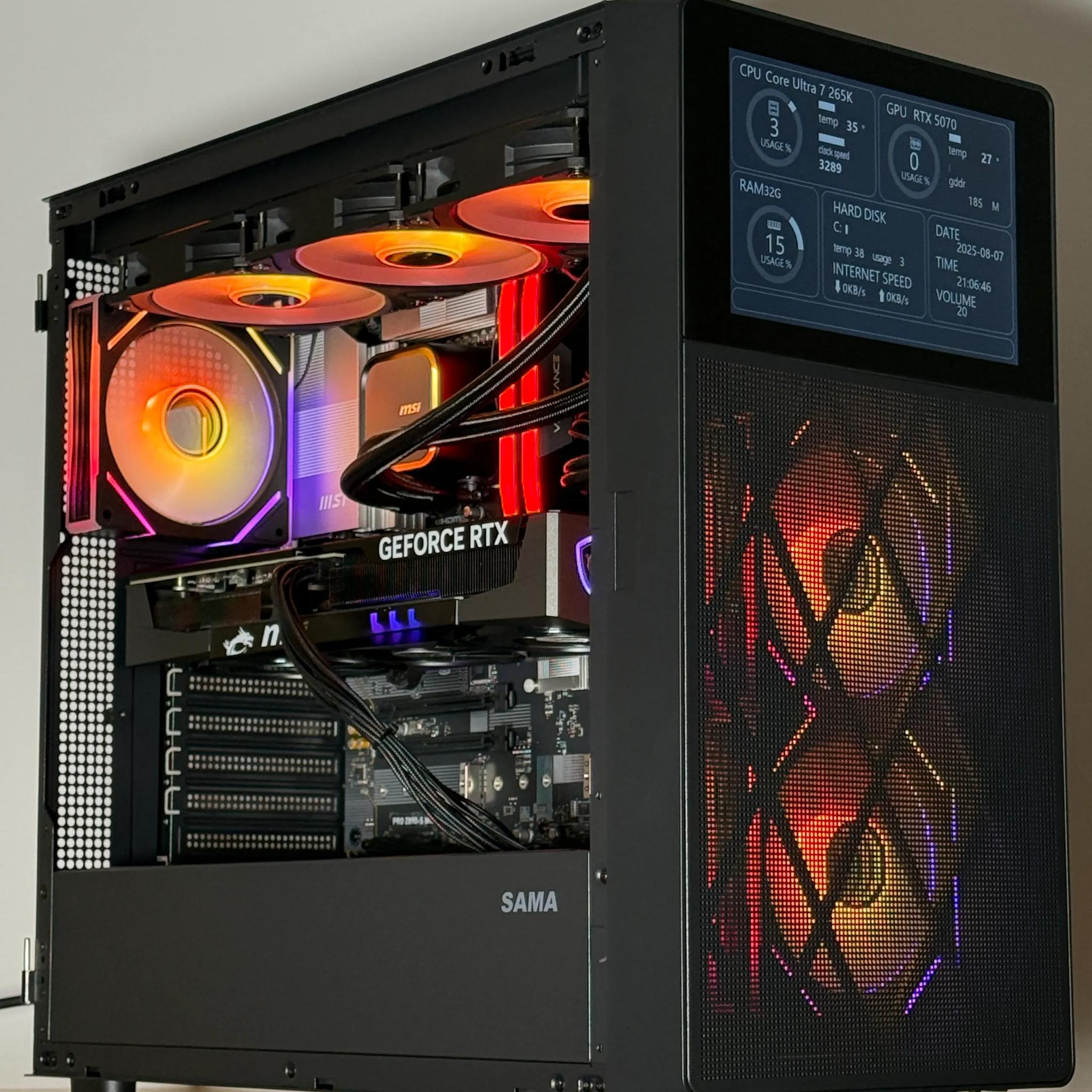 RTX 5070 Intel Core Ultra 7 265k Gaming PC