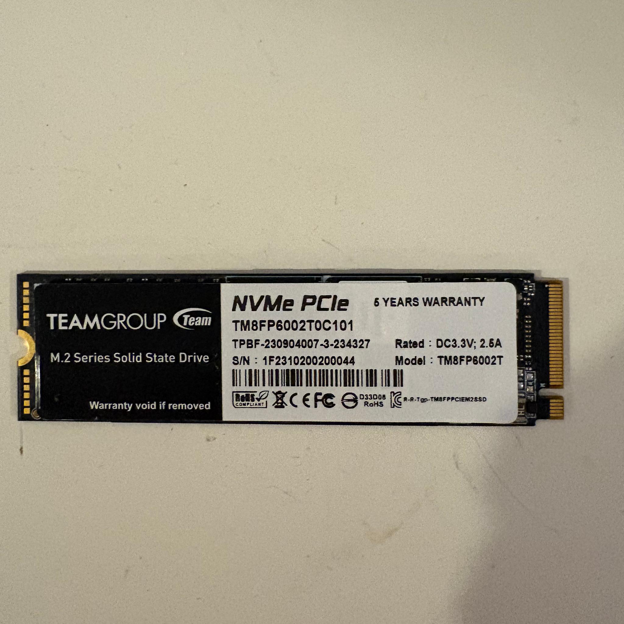 TeamGroup 2TB MP33 NVME SSD (M.2 22x80mm)