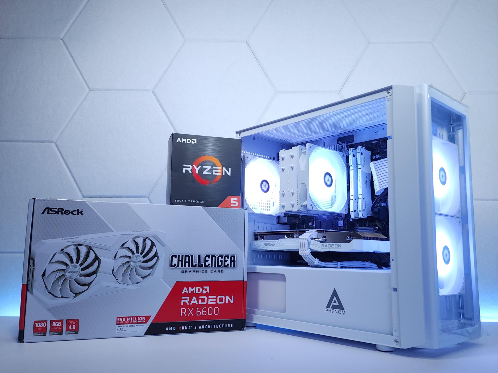 🤍White Custom Build To Order [ Ryzen 5 5500 | RX 6600 ]