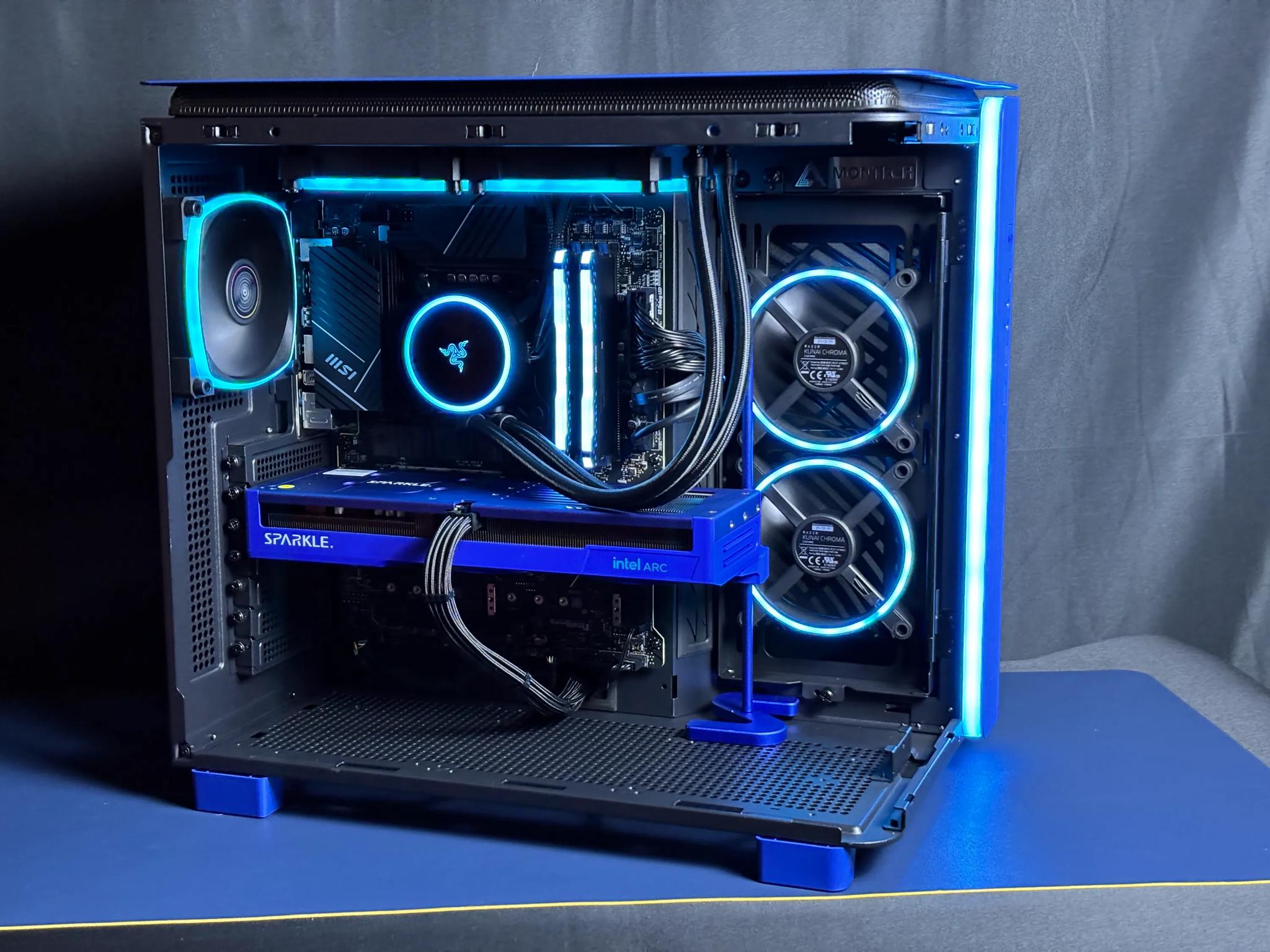 All BLUE INTEL PC💎I7 12700K|ARC B580 12gb|32gb DDR4 |1 TB M.2 SSD💎