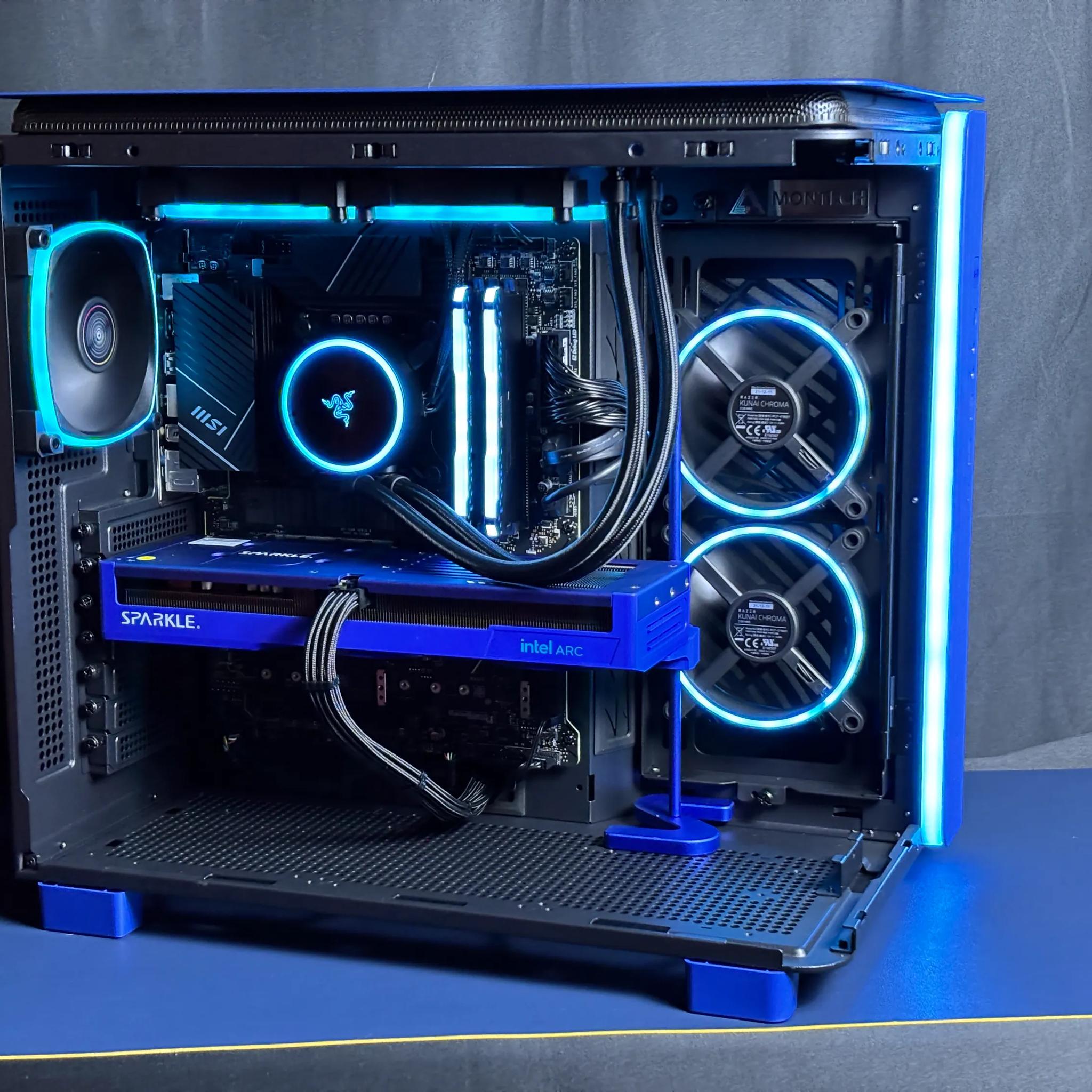 All BLUE INTEL PC💎I7 12700K|ARC B580 12gb|32gb DDR4 |1 TB M.2 SSD💎