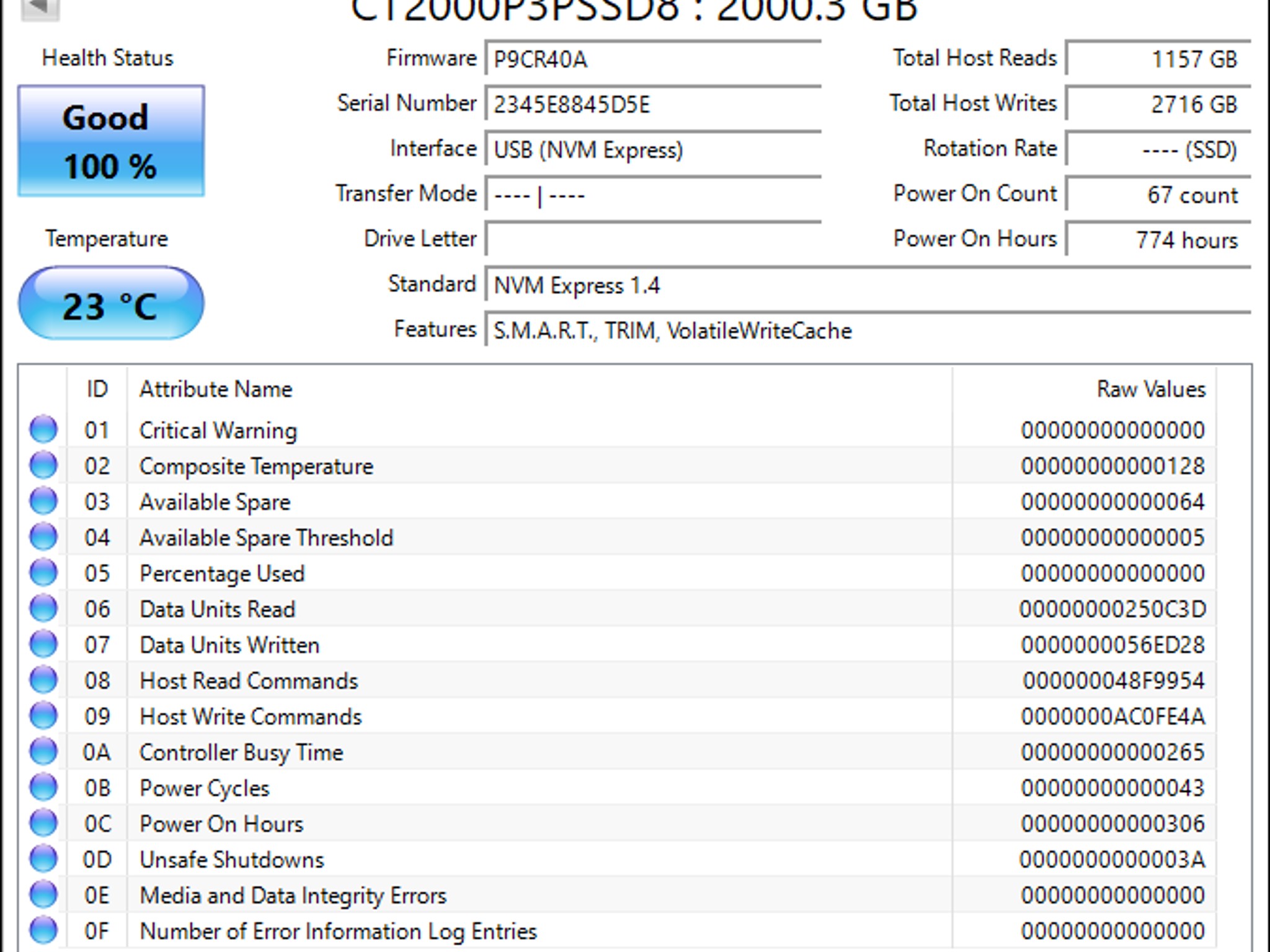 Crucial P3 Plus 2TB Gen 4 NVMe M.2 SSD