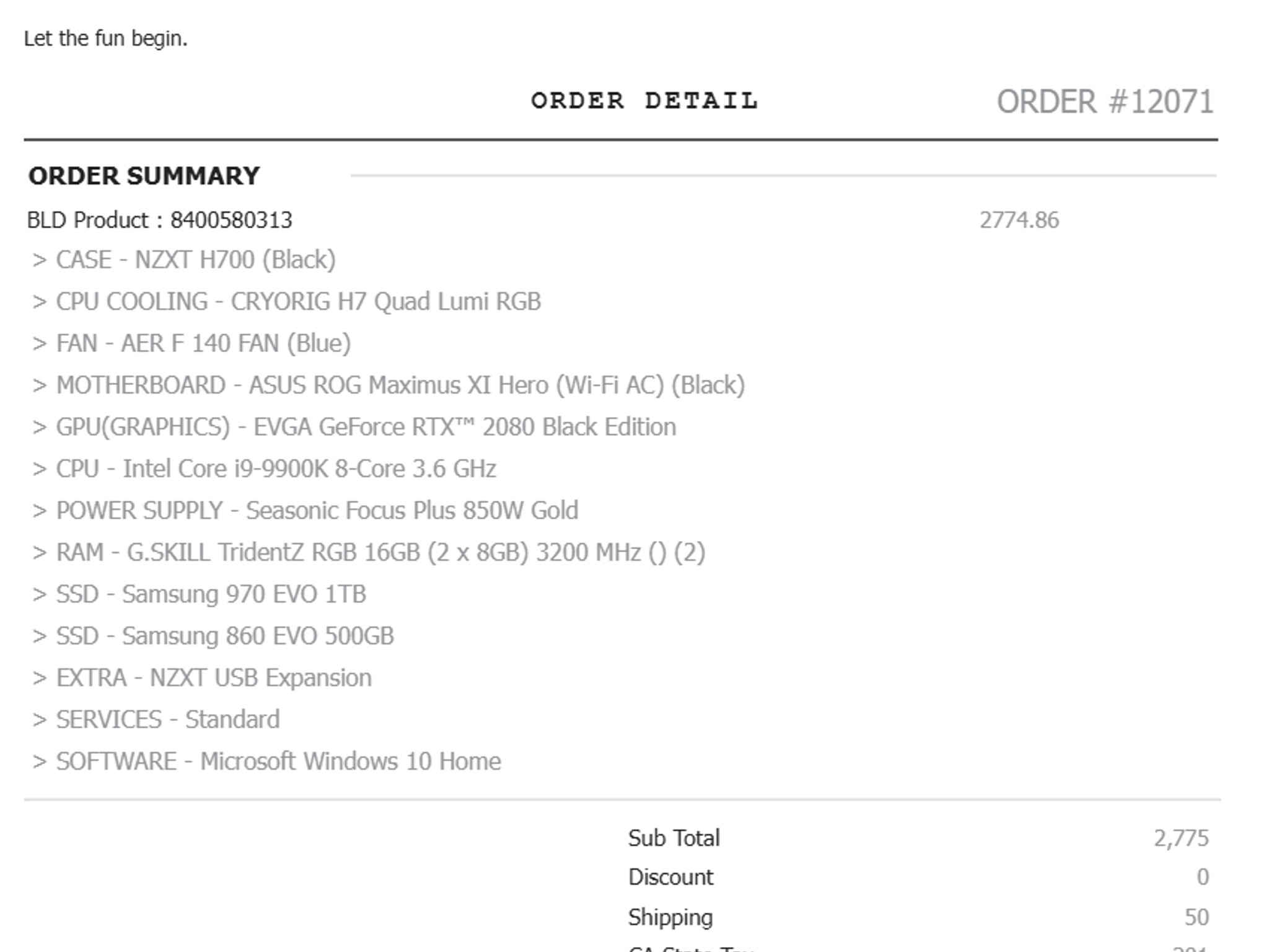 NZXT Intel Core i9-9900K 8-Core 3.6 GHz EVGA GeForce TRX 2080 Black Edition RGB 16GB