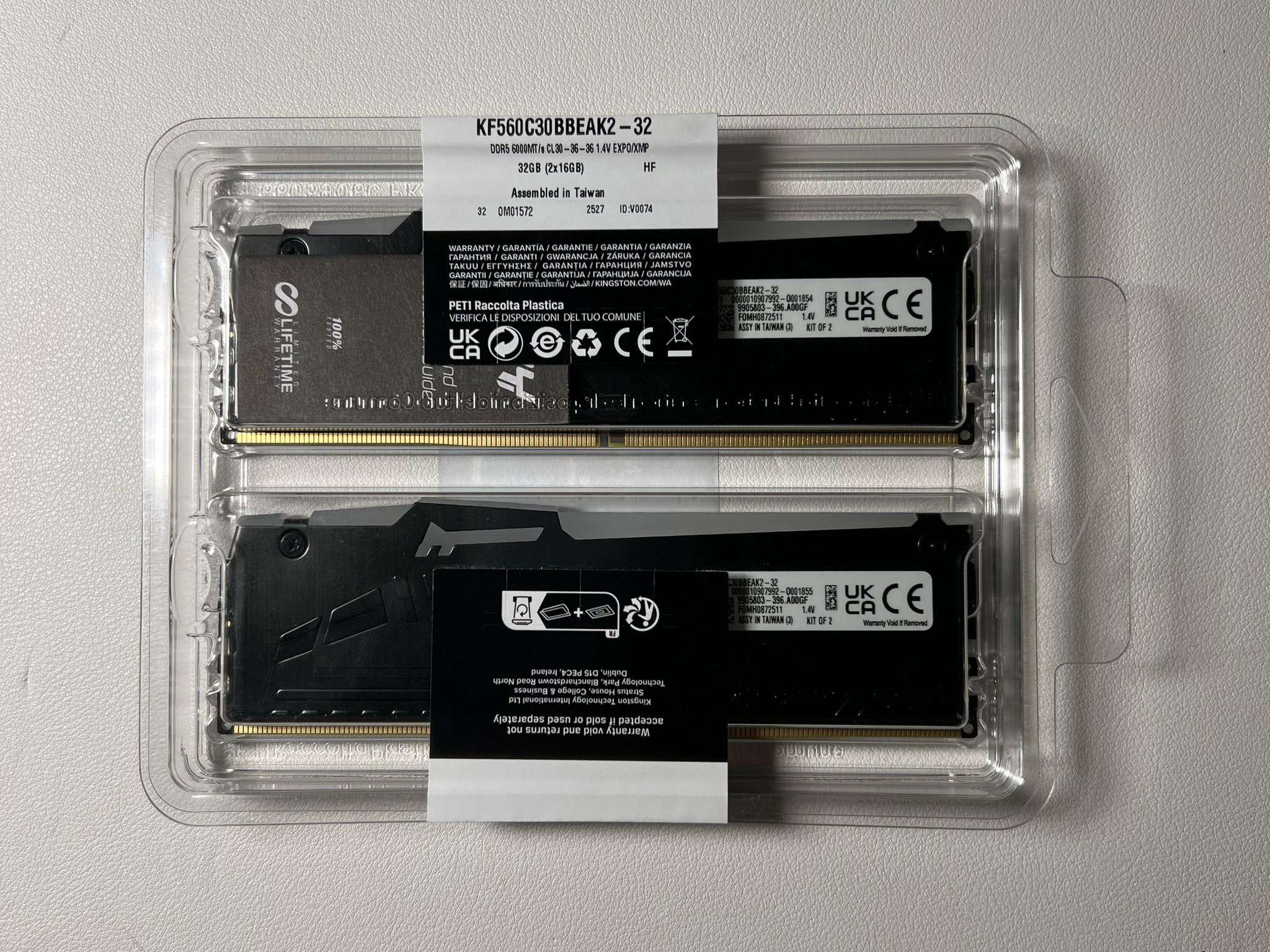KINGSTON FURY 2x16GB DDR5 6000MT/s CL30 (32GB KIT)